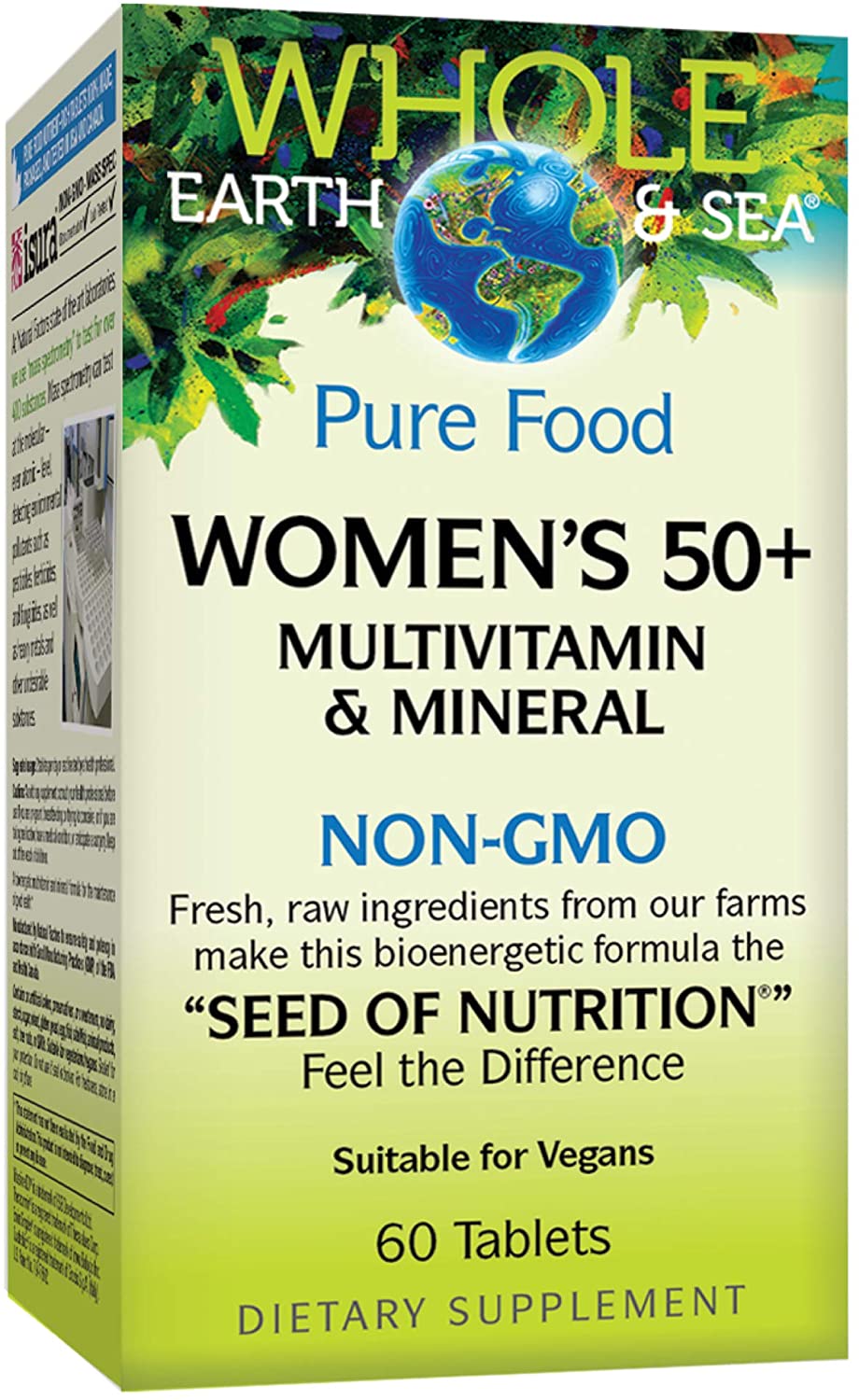 Whole Earth & Sea Women's 50+ Multivitamin & Mineral Supplement - Premium Daily Multivitamin for Women Over 50 with Essential Vitamins & Minerals - Supports Energy, Bone & Heart Health - Perfect for Active Lifestyles & Healthy Aging