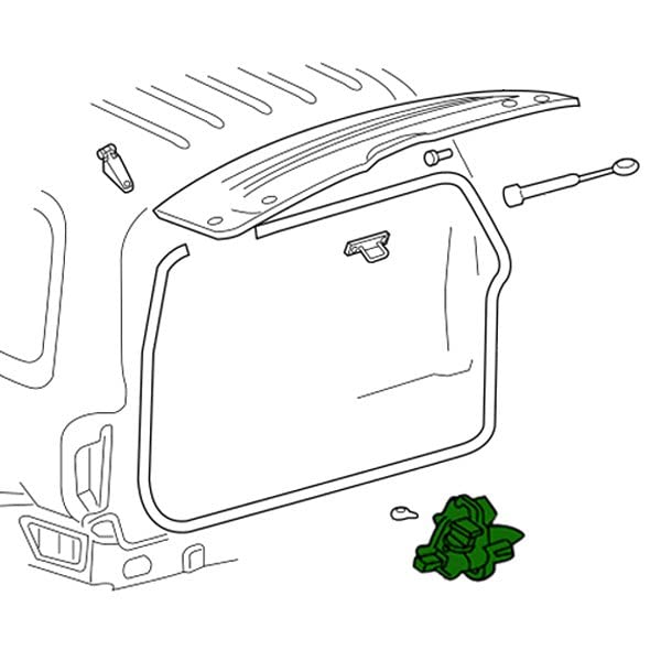 Mopar 55360357AC Latch Liftgate Glass Replacement for Jeep Cherokee & Grand Cherokee - Perfect for Hatchback Door Repair & Maintenance