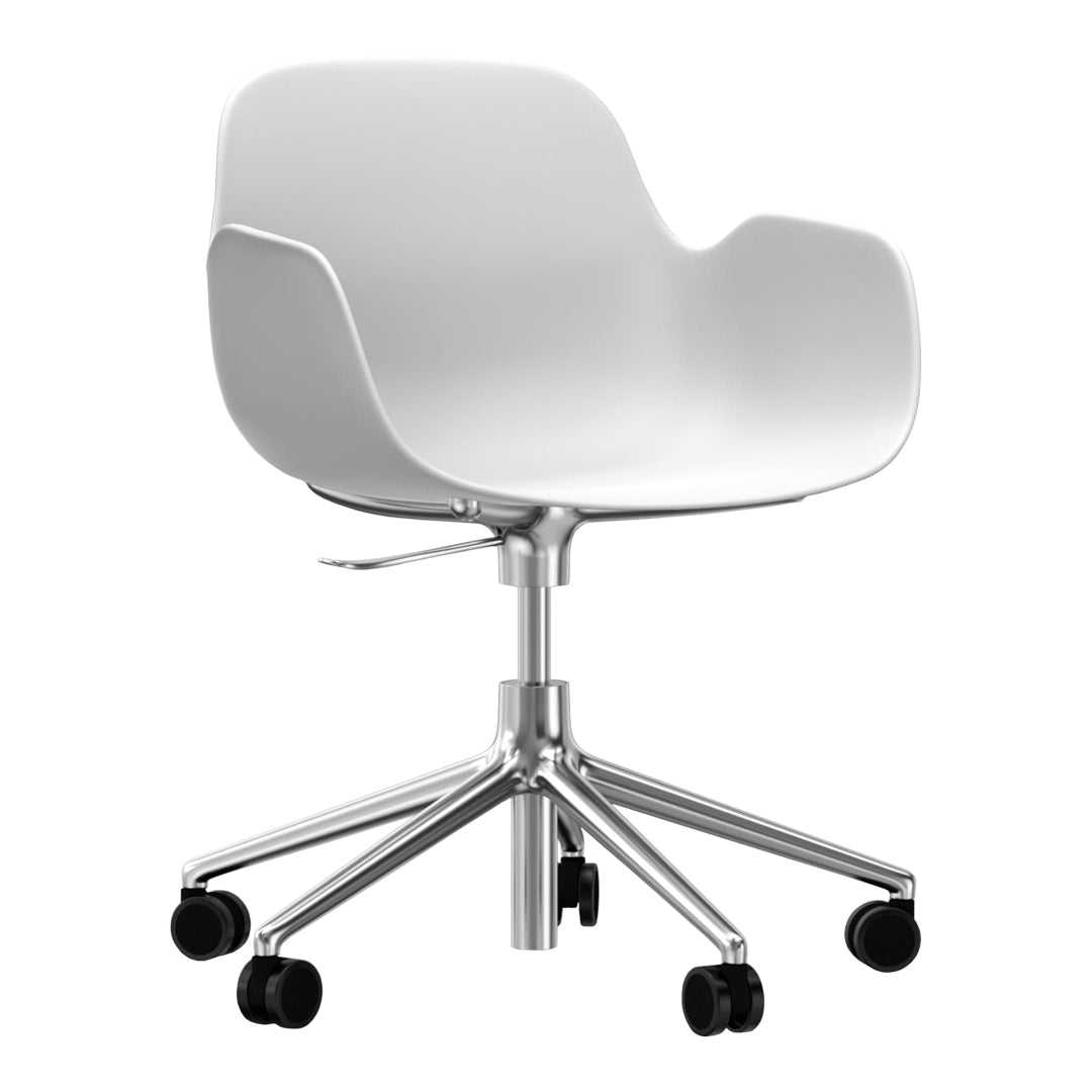Modern Form Armchair with 5W Swivel Base & Gas Lift Mechanism - Ergonomic Office Chair for Home & Workspace Comfort