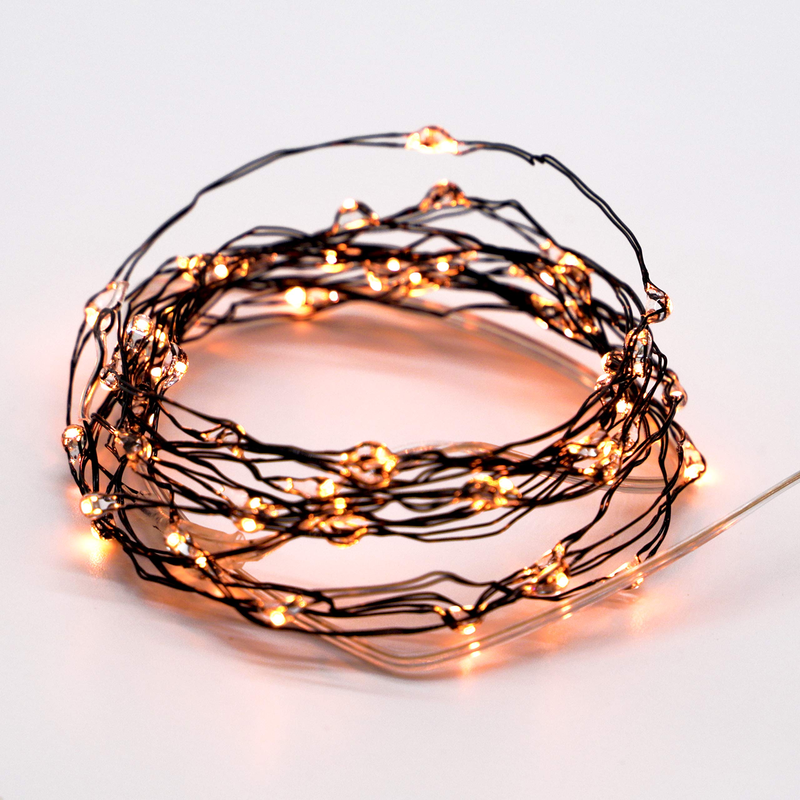 Fall Fairy Lights - Battery Operated String Lights for Thanksgiving & Indoor Decor (Orange) - Perfect for Autumn Home Decor