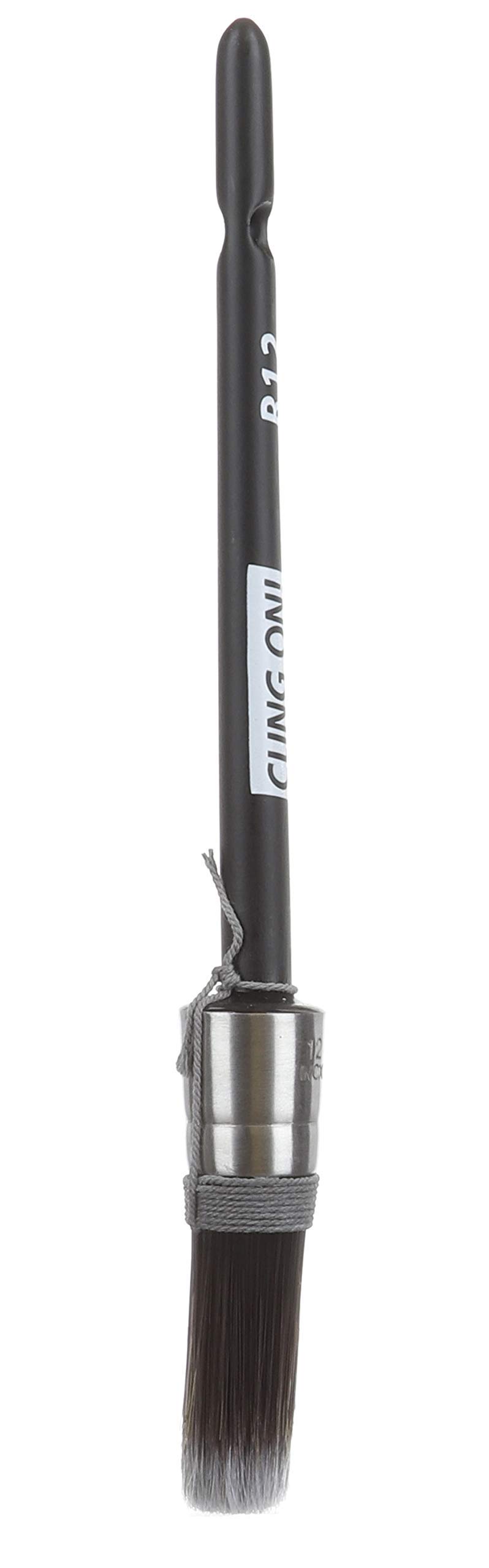 R12 Round Paint Brush for Chalk Paint & Water-Based Paints - Perfect for Furniture Restoration, DIY Crafts & Home Decor Projects