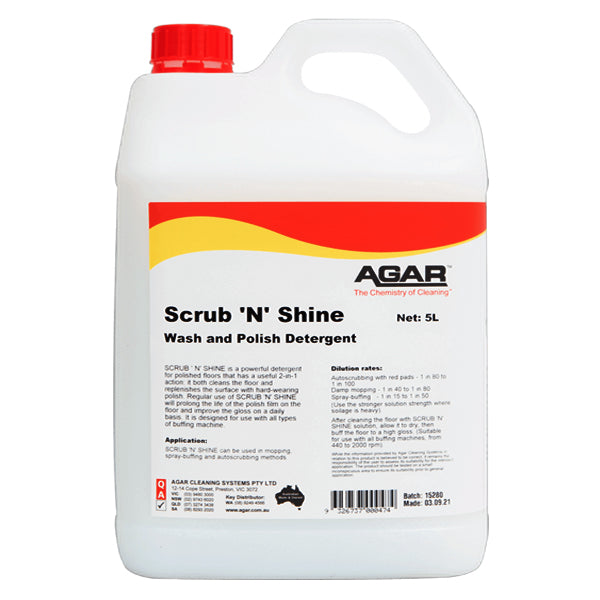 Agar Scrub N Shine Wash and Polish Detergent - Natural Carpet & Upholstery Cleaner for Deep Cleaning at Home
