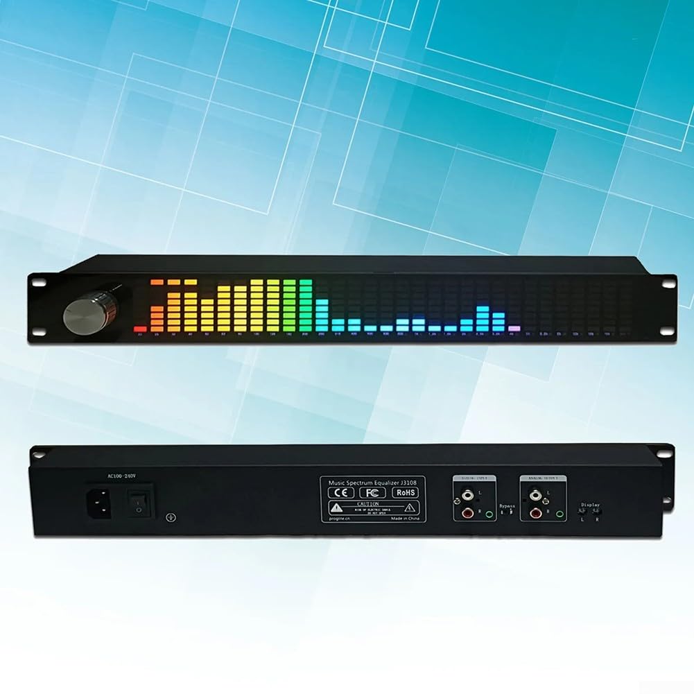 Oniissy 31-Band Digital Audio Equalizer with Dual Channel 15-Band Spectrum Display, Remote Control & Custom Sound Effects - Perfect for Home Theater, Studio Mixing & Live Music Performances