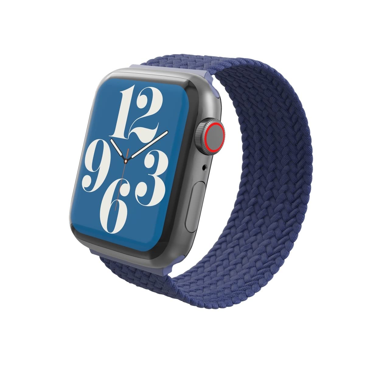 ZAGG Gear4 Braided Stretchy Solo Loop Band for Apple Watch 38mm 40mm 41mm - Navy Blue Small - Compatible with iWatch Series 7/6/SE/5/4/3/2/1 - Elastic Strap Wristband for Workout, Running & Daily Wear (705009493)