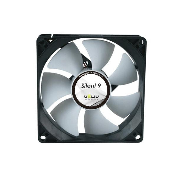 Gelid Silent9 92mm x 92mm x 25mm Ultra Quiet PC Case Fan - FN-SX09-15 for Silent Cooling in Gaming PCs, Workstations & Home Theater Systems