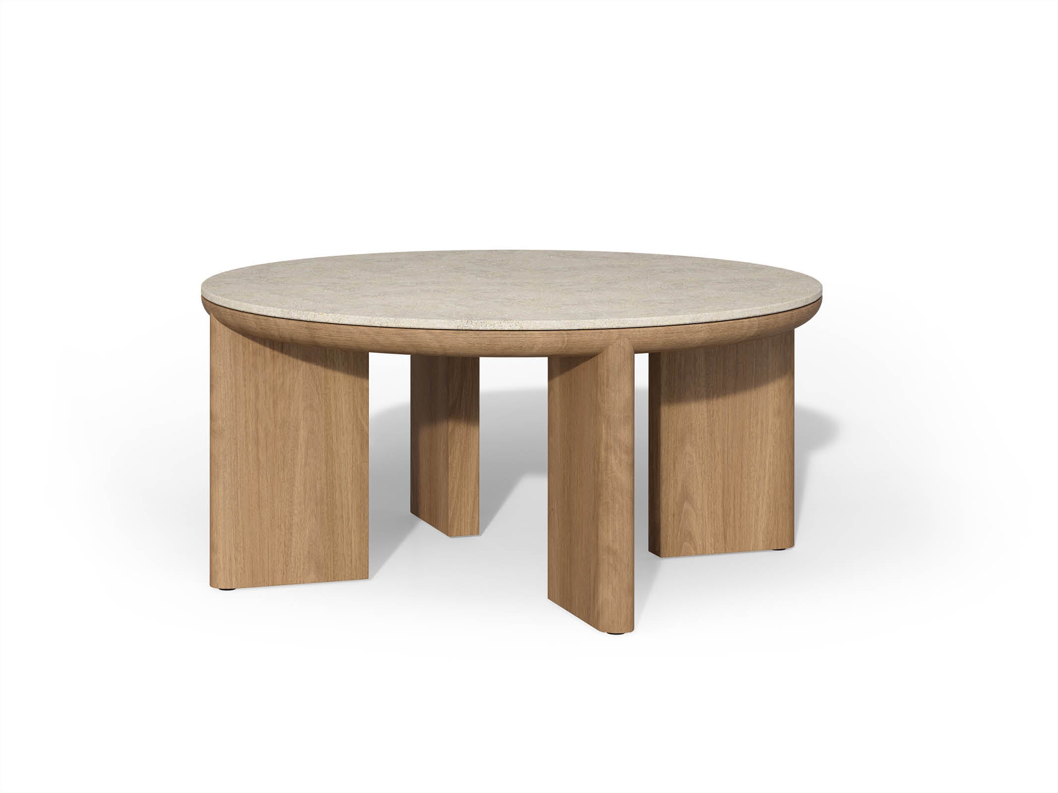 Round Coffee Table - Modern Wooden Living Room Furniture for Small Spaces | Perfect for Home Decor, Apartments & Cozy Spaces