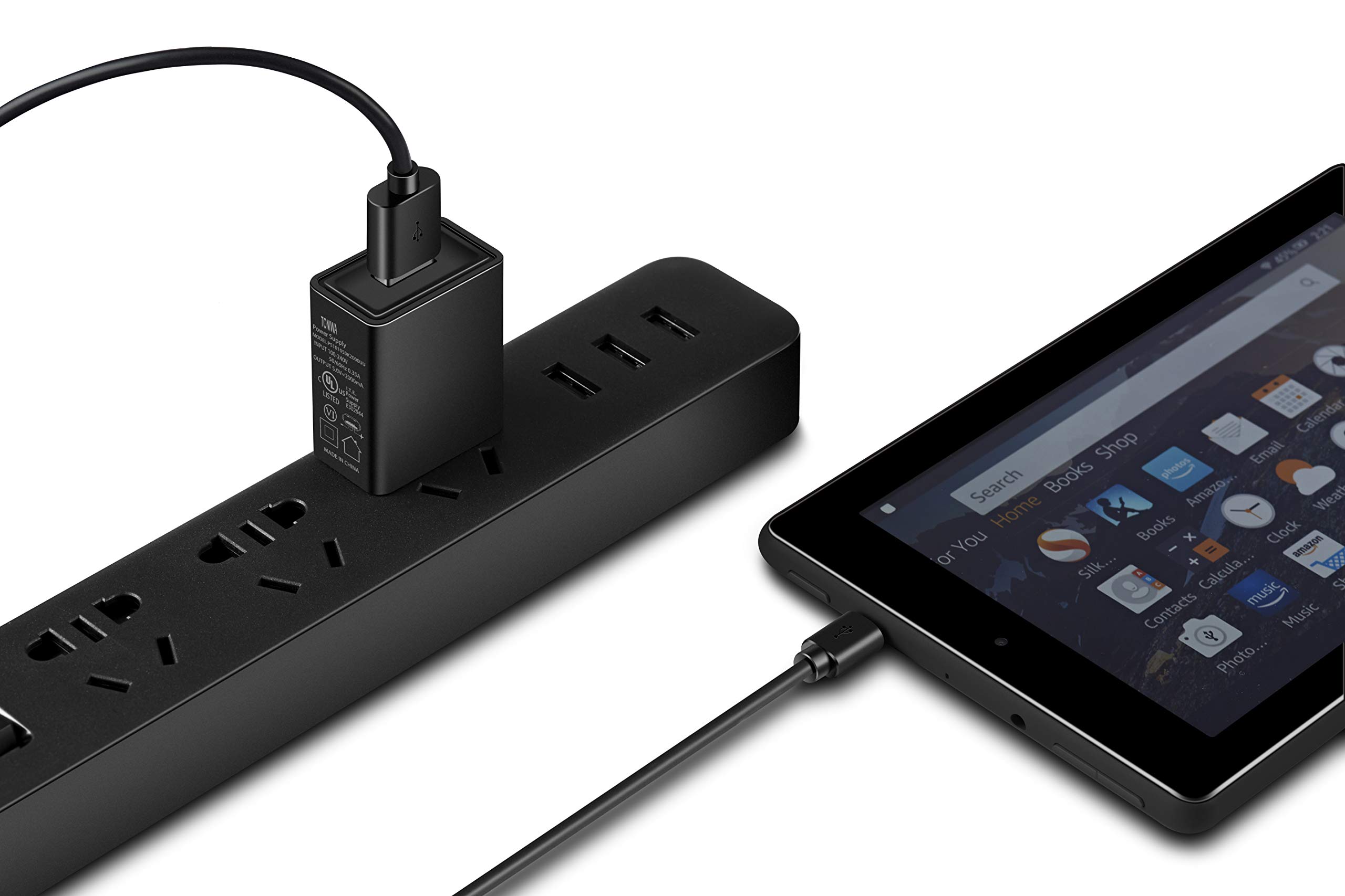 Fast Charging USB C Tablet Charger Adapter with 10FT Extra Long Cord - Compatible with Fire HD 7 Tablet (12th Gen, 2022 Release) & Fire HD7 Kids Pro - Perfect for Home, Office, and Travel Use