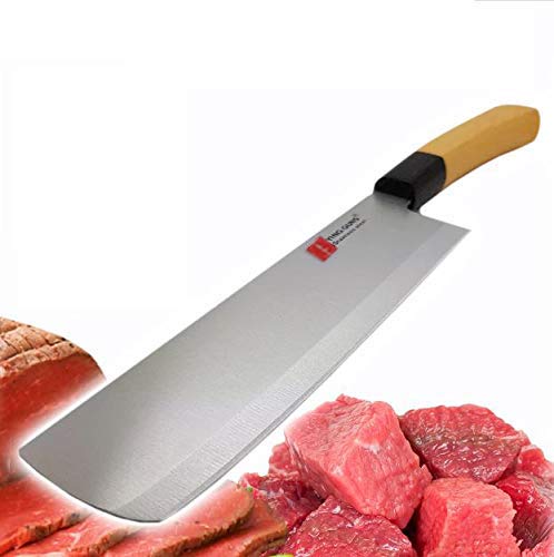 7 Inch Stainless Steel Meat Cleaver Knife - Ultra Sharp Chef Knife for Cutting, Slicing, Dicing Steak, Chicken, Cheese, Vegetables & Fruits - Perfect for Home Kitchen, BBQ, Camping & Professional Use (Model EZ628)