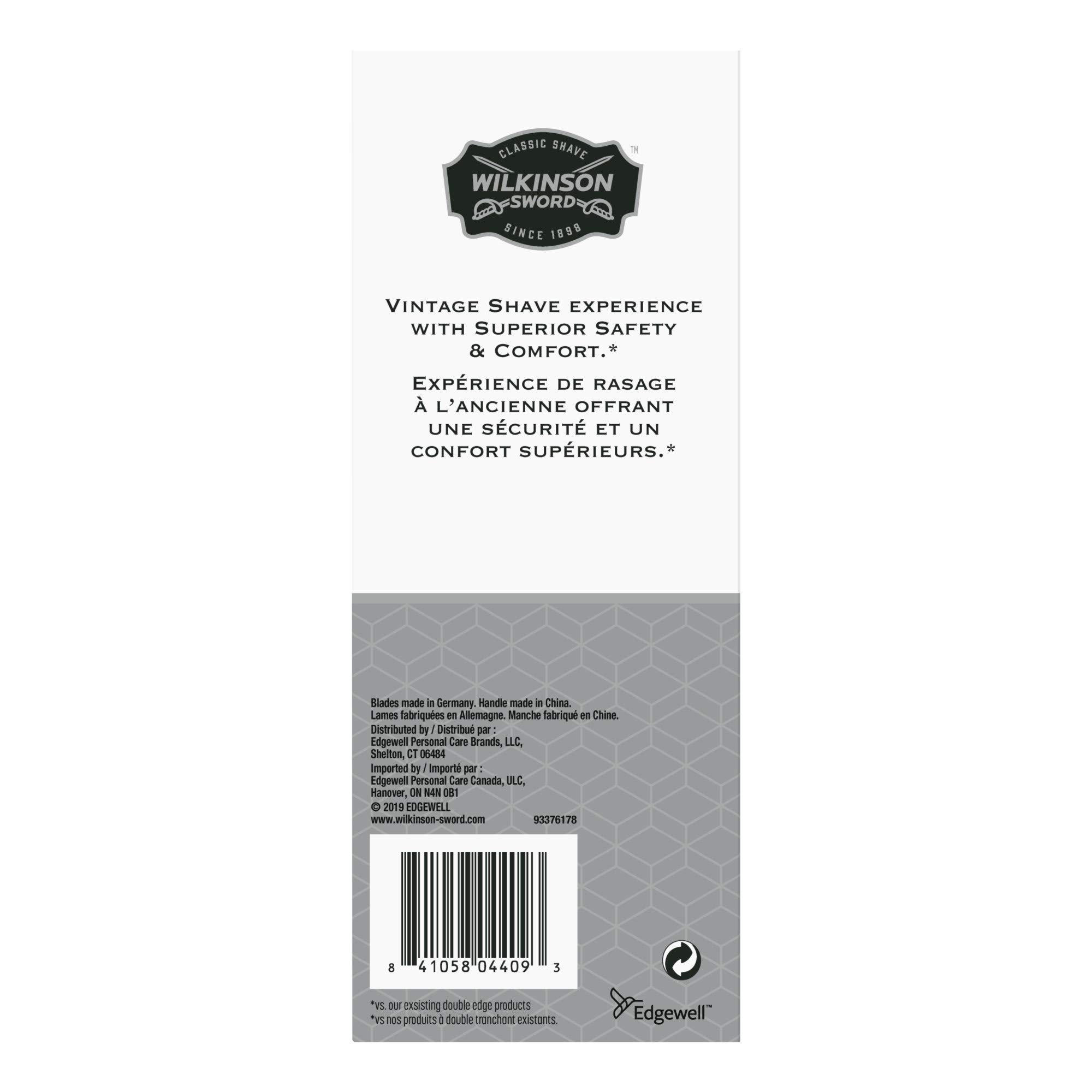 Wilkinson Sword Quad Blade Razor for Men - 5 Refill Cartridges Included - Ultra Smooth Shaving for Sensitive Skin - Perfect for Travel & Daily Grooming Routine