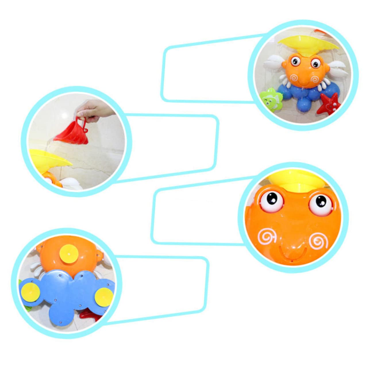 DRESSOOS Crab Bath Toys for Babies & Toddlers - Fun Animal Bathtub Toys for Sensory Play & Water Learning - Perfect for Bathtime, Pool Play & Early Childhood Development