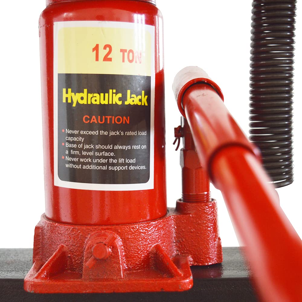 12 Ton Hydraulic Shop Press with A-Frame Design & Press Plates - Heavy Duty Benchtop Jack Lift for Auto Repair, Metalworking & DIY Projects