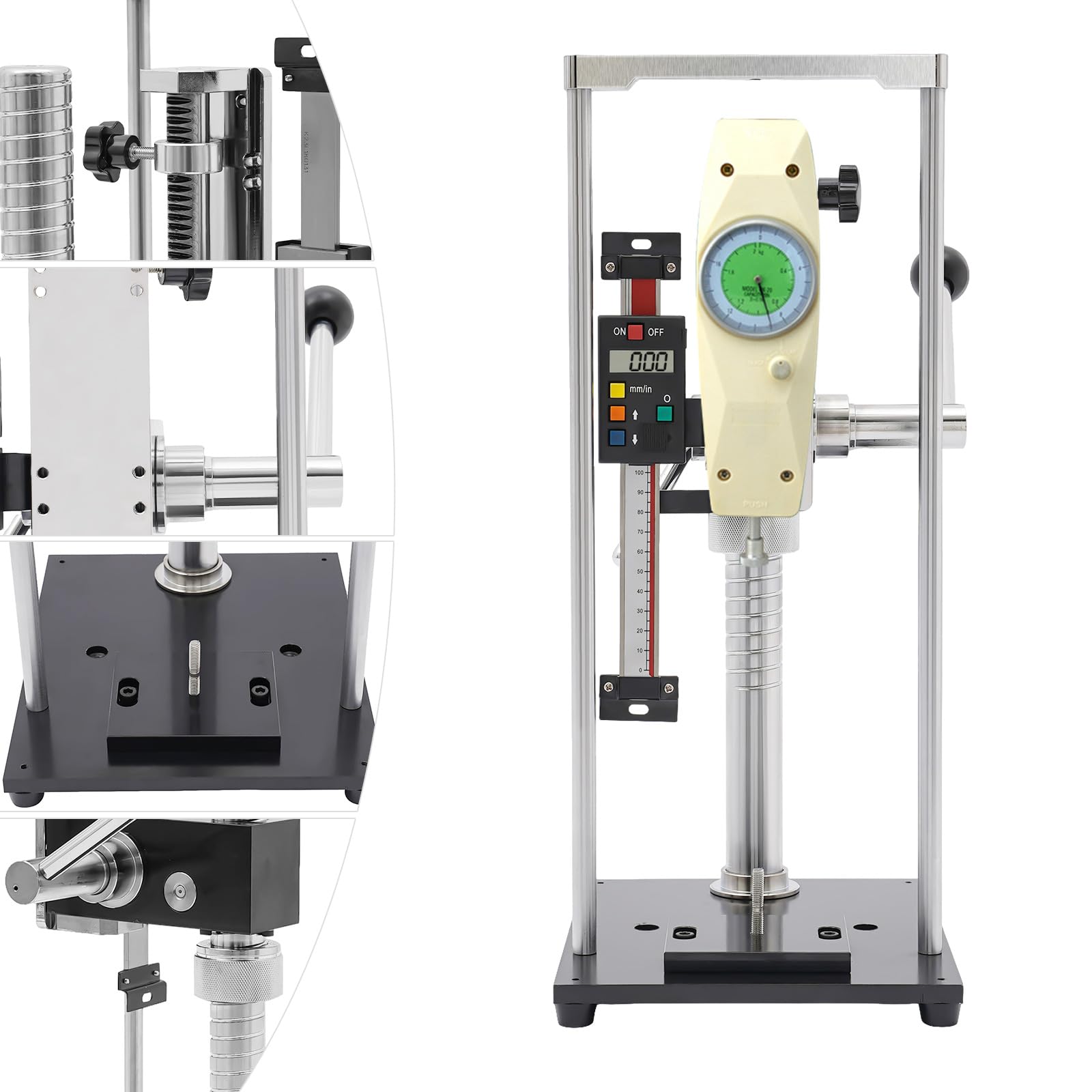 AST-S Spring Tension Compression Testing Machine - Digital Force Gauge for Spring Pressure & Load Measurement - Perfect for Automotive, Industrial & Laboratory Spring Testing Applications