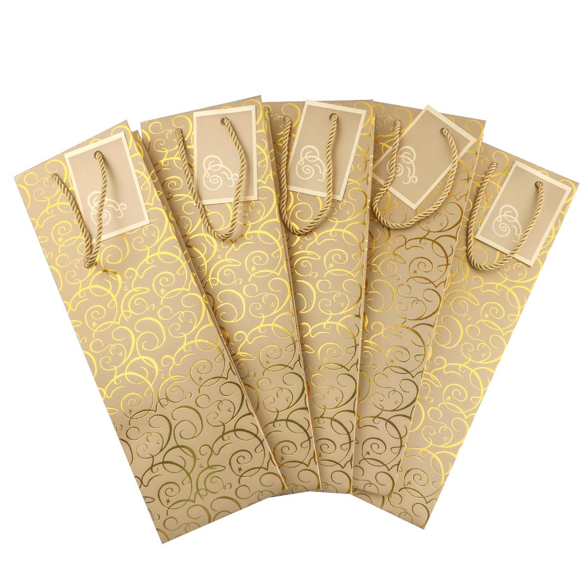 36 Pack Premium Wine Gift Bags - Elegant Gold Wine Bottle Bags for Gifting, Parties & Special Occasions | Perfect for Weddings, Holidays & Corporate Events