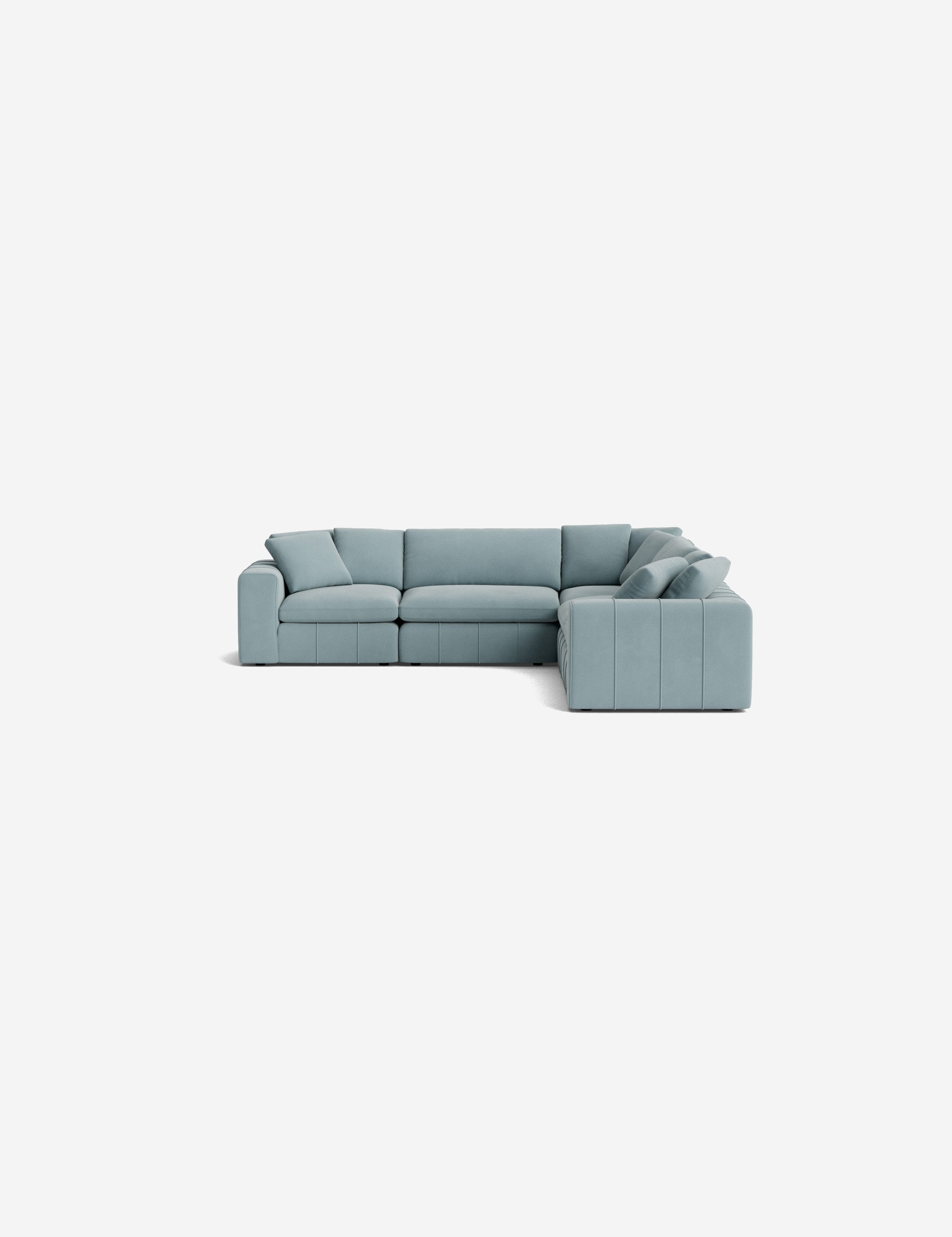 Capella Modular Corner Sectional Sofa - Modern L-Shaped Couch for Living Room, Reversible Design with Ottoman | Perfect for Small Spaces, Apartments & Home Theater Seating