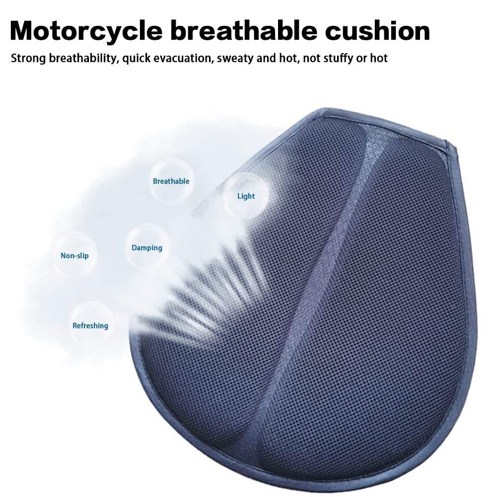 Shockproof Motorcycle Seat Cushion - Breathable Pressure Relief Pad for Comfortable Riding