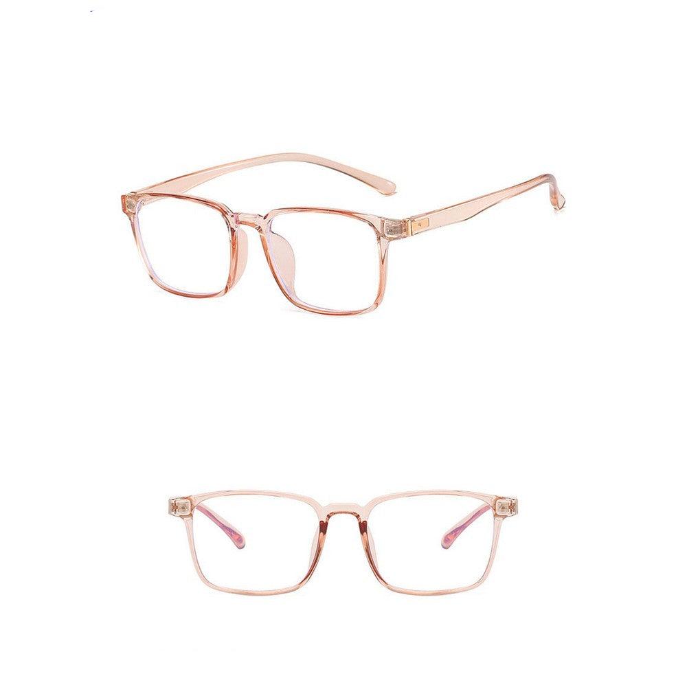 Anti-Blue Light Glasses for Men & Women - Transparent Brown Frame - M8507 C3 - Reduce Eye Strain for Computer, Gaming & Phone Use