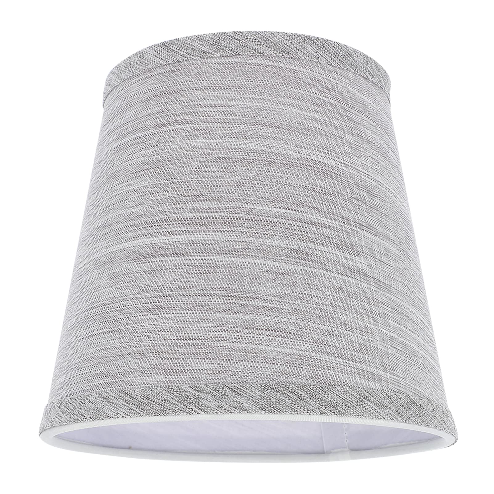Vintage E14 Clip-On Barrel Lampshade - Natural Fabric Lamp Shade Replacement for Candelabra & Chandeliers - Perfect for Table & Desk Lamps - Home Decor, Living Room, Bedroom Lighting