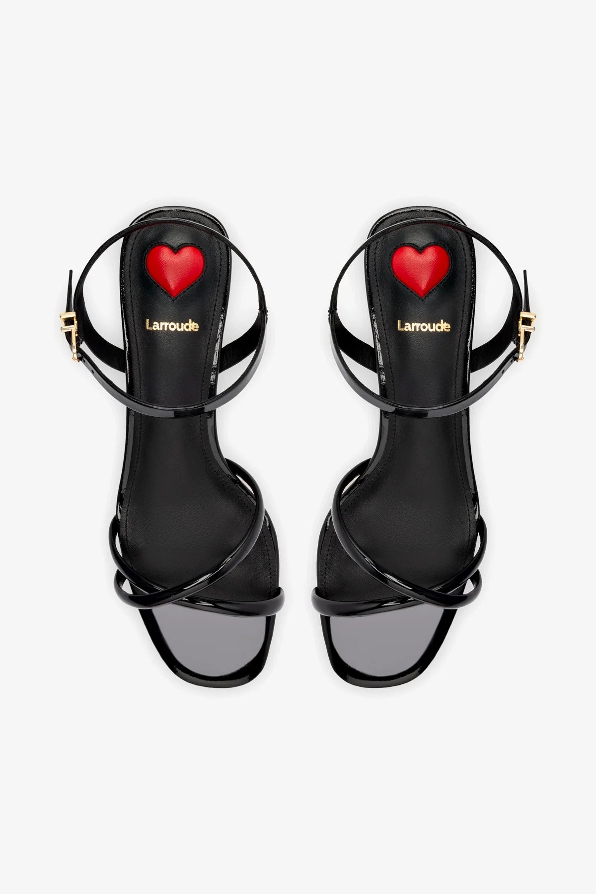 Charlotte Black Patent Leather Sandals - Women's Comfortable Dress Sandals for Casual & Formal Occasions