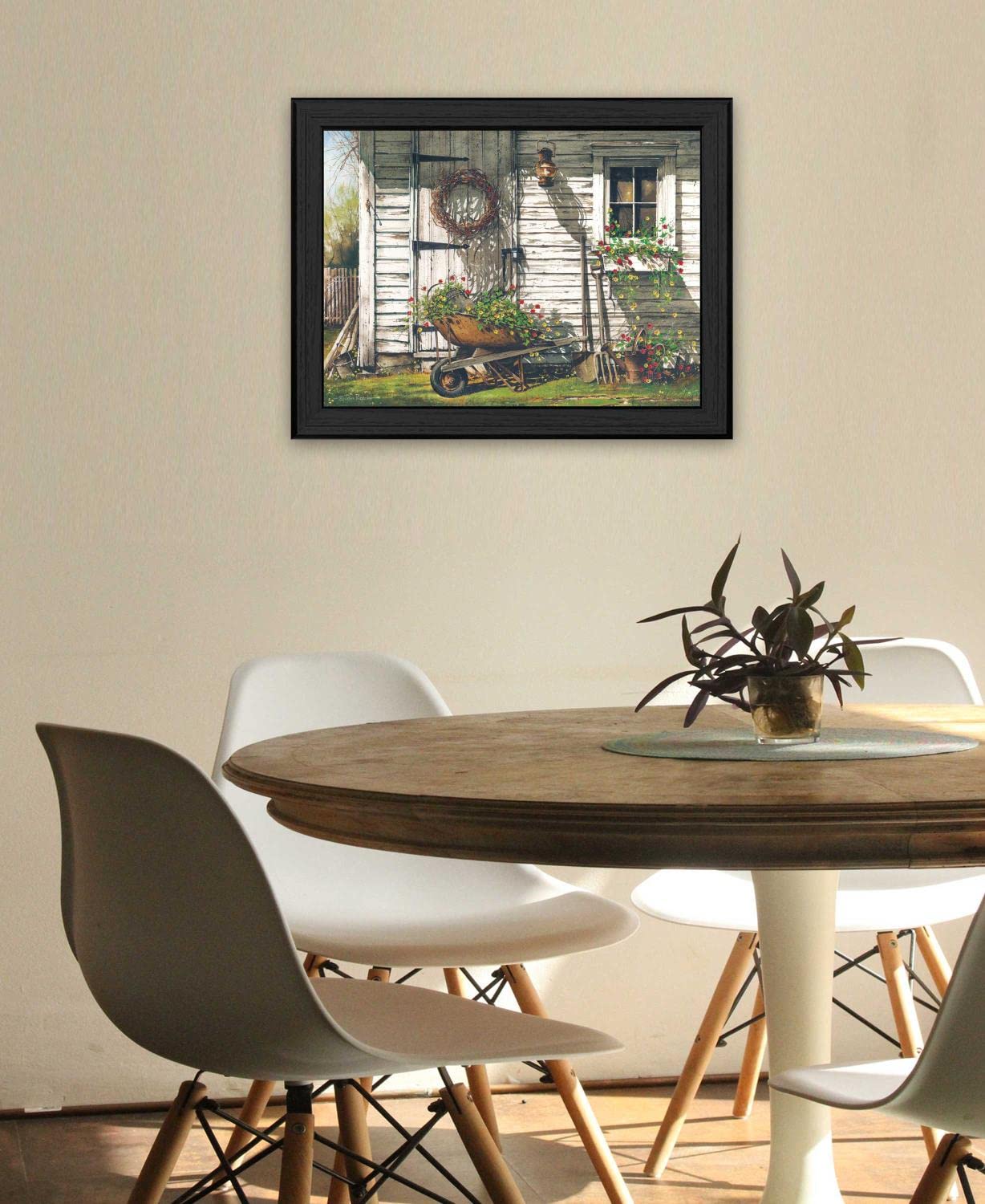 Spring Cleaning Framed Art Print by Artisan John Rossini - Ready to Hang with Black Frame - Perfect for Living Room, Bedroom & Office Decor