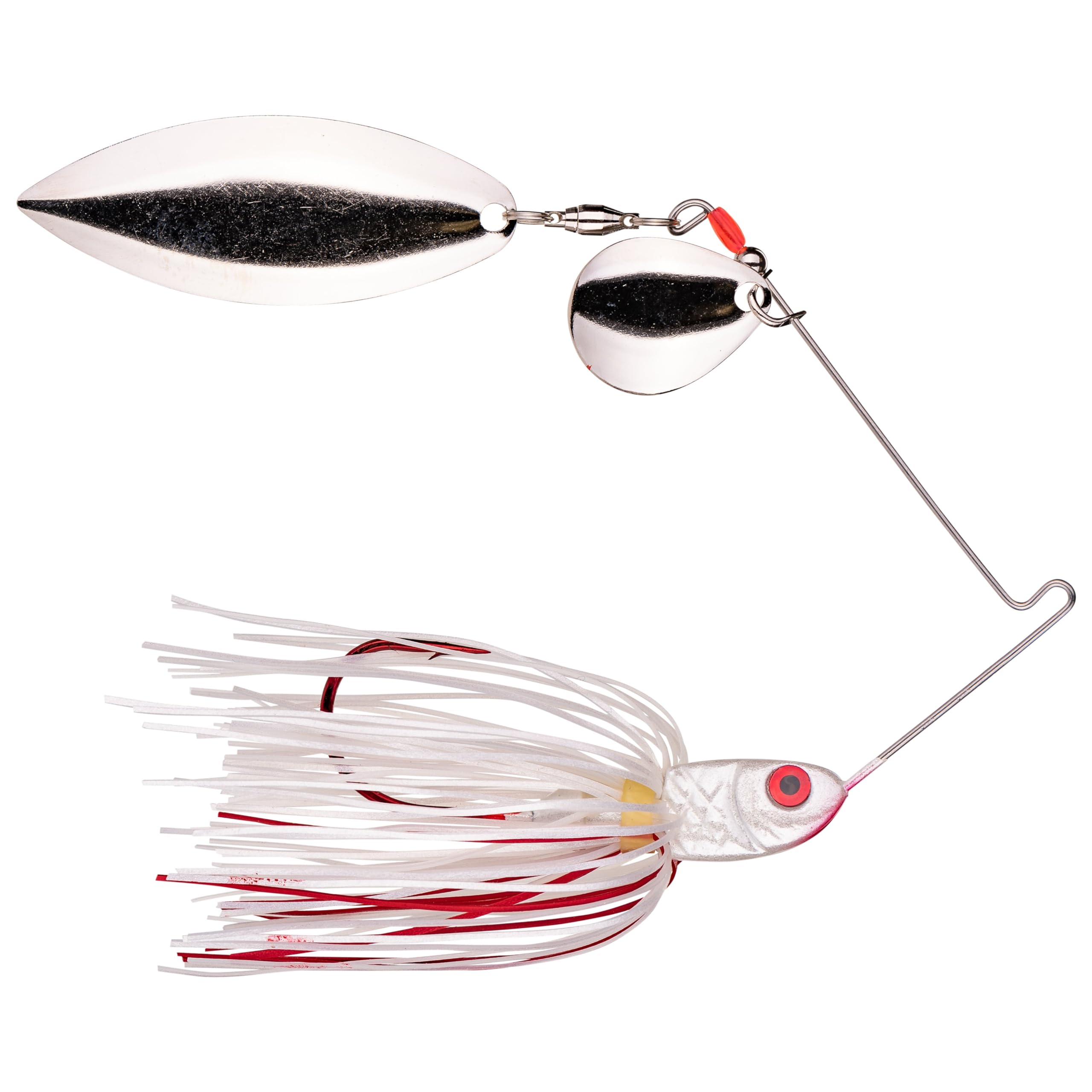 Strike King Bleeding Bait Spinnerbait Fishing Lure with Red Accent Skirt - Top Bass & Pike Attractor for Freshwater Fishing