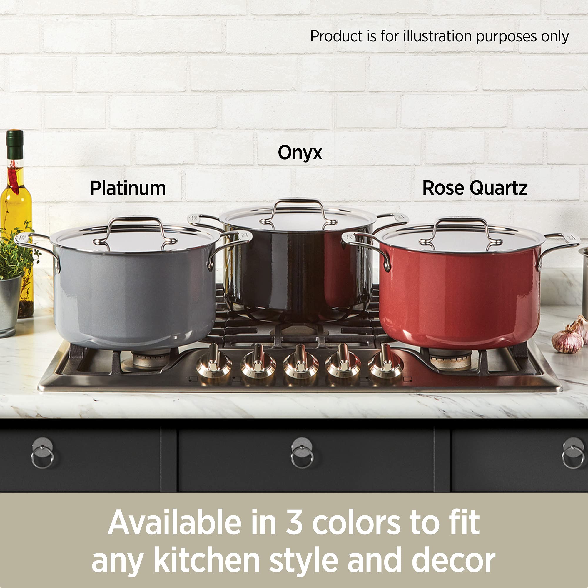 All-Clad FusionTec 7 Quart Ceramic & Steel Core Stockpot - Induction Compatible, Oven & Broiler Safe Up to 500°F - Premium Cookware for Soups, Stews & Pasta - Ideal for Home Chefs & Professional Kitchens