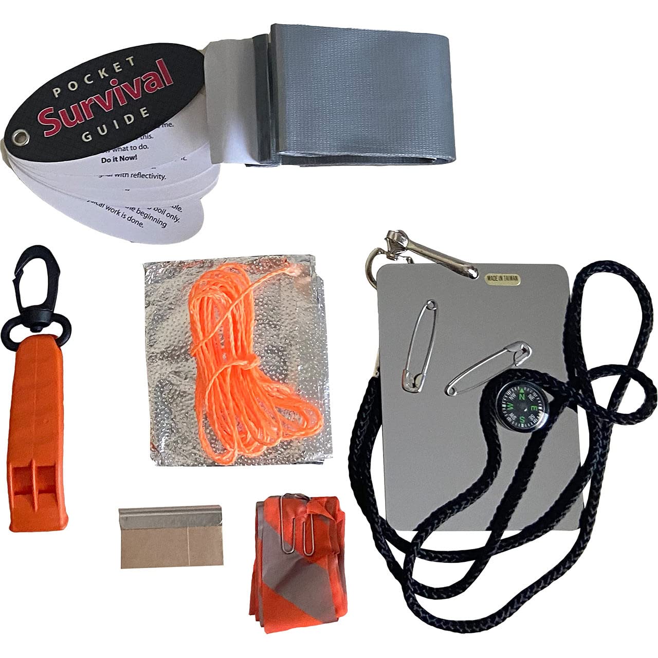 Rescue Essentials Pocket Survival Kit - Compact Emergency Gear for Outdoor Adventures, Camping, Hiking & Travel | First Aid, Survival Tools & Safety Equipment