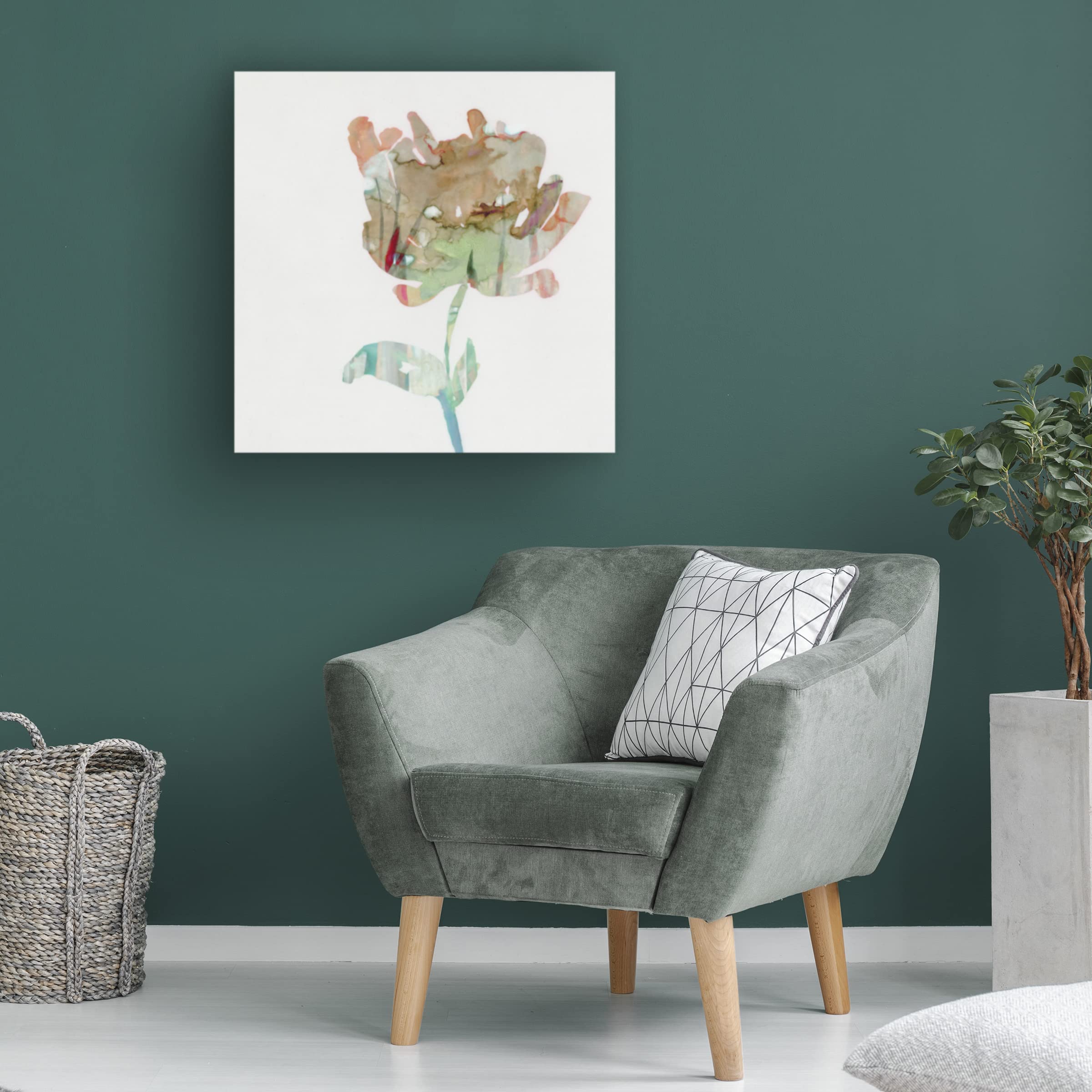 Trademark Fine Art 'Modern Bloom I' Canvas Wall Art by Stellar Design Studio - Contemporary Floral Home Decor for Living Room, Bedroom & Office