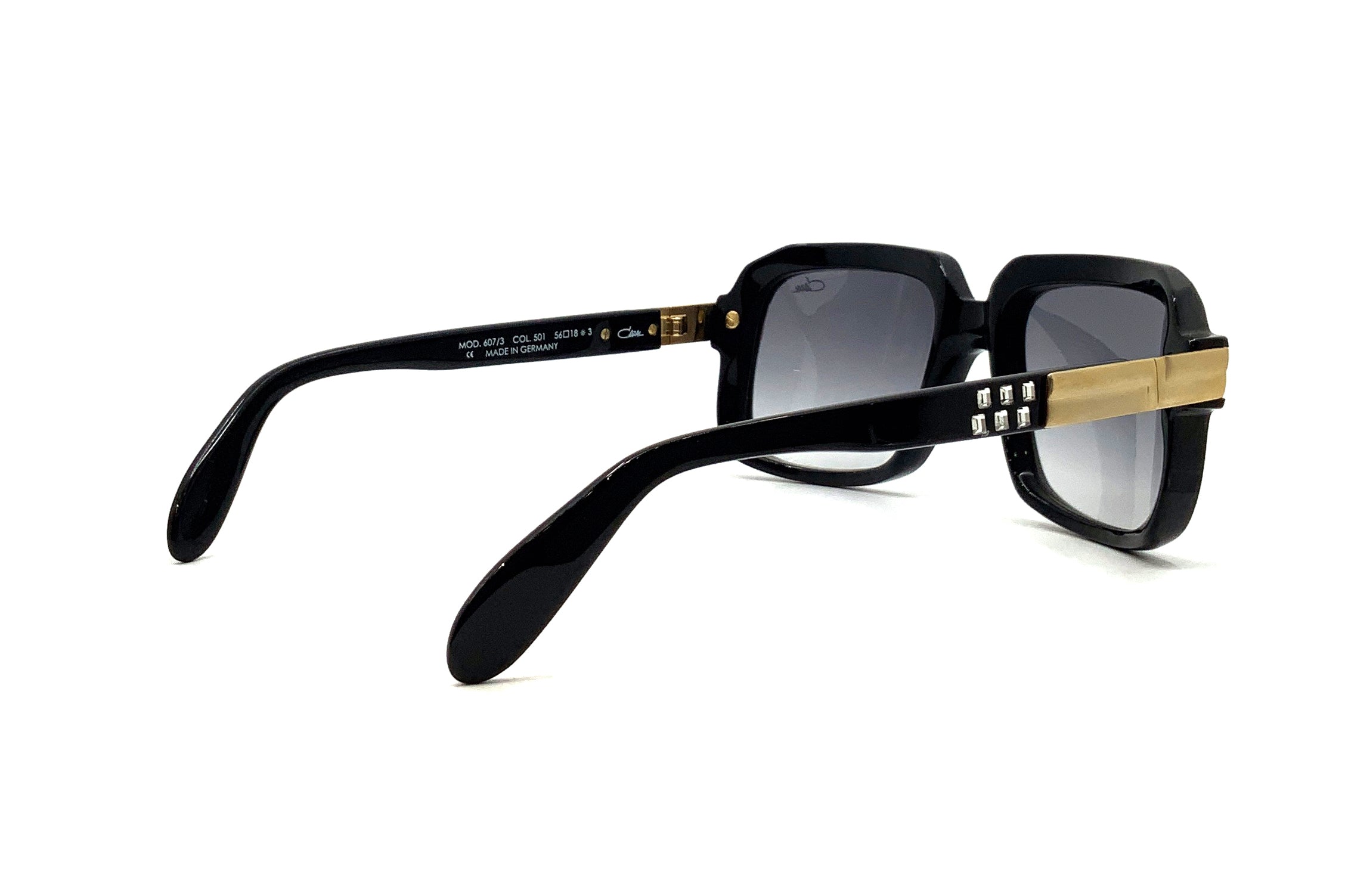 Cazal 607/3 Black Sunglasses for Men & Women - Retro Aviator Style, UV Protection - Perfect for Driving, Outdoor Activities & Fashion Statements