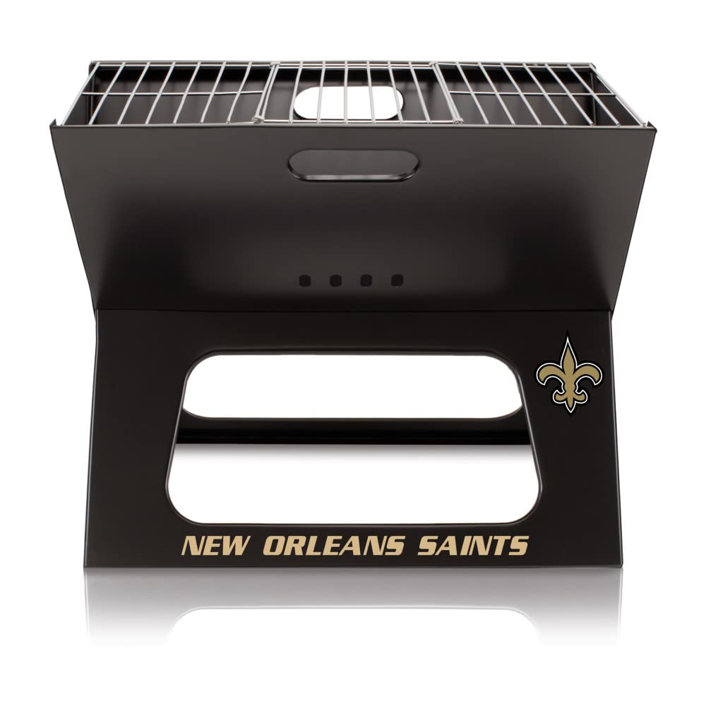 Portable NFL X-Grill Charcoal BBQ Grill for Camping, Tailgating & Outdoor Cooking - Compact Design for Picnics, Backyard Parties & Game Day Grilling
