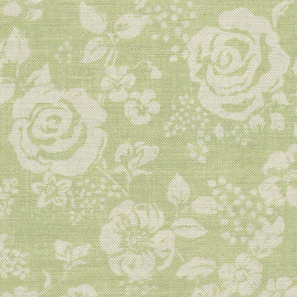 Rose Garden Fabric - Natural Green Floral Cotton Material for DIY Crafts, Home Decor & Upholstery | Perfect for Curtains, Pillows & Quilting