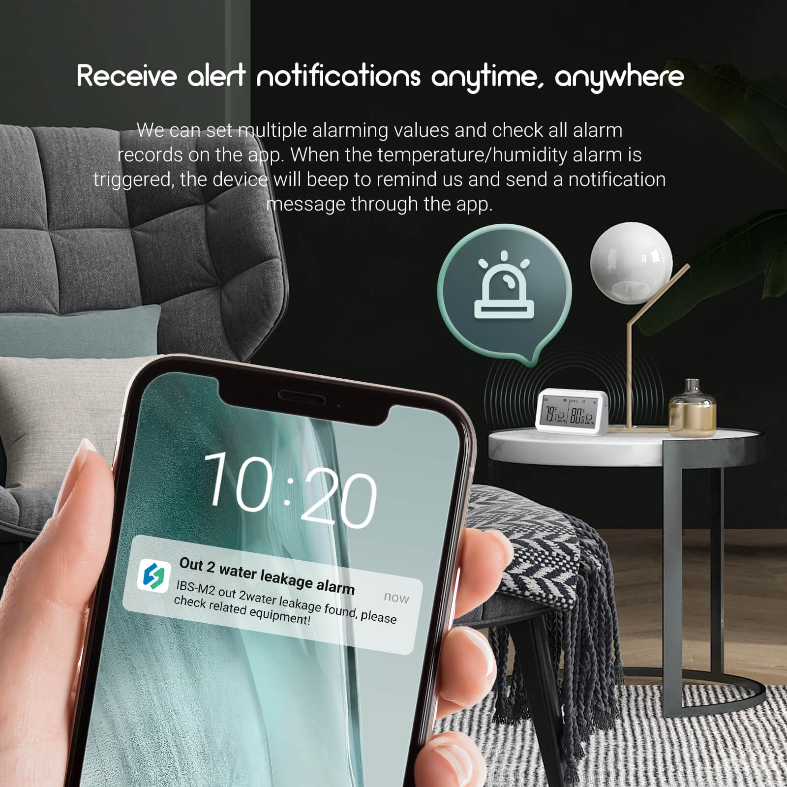 WiFi Gateway with Temperature & Humidity Sensor - IBS M2 Smart Home Hub for Remote Monitoring & IoT Automation