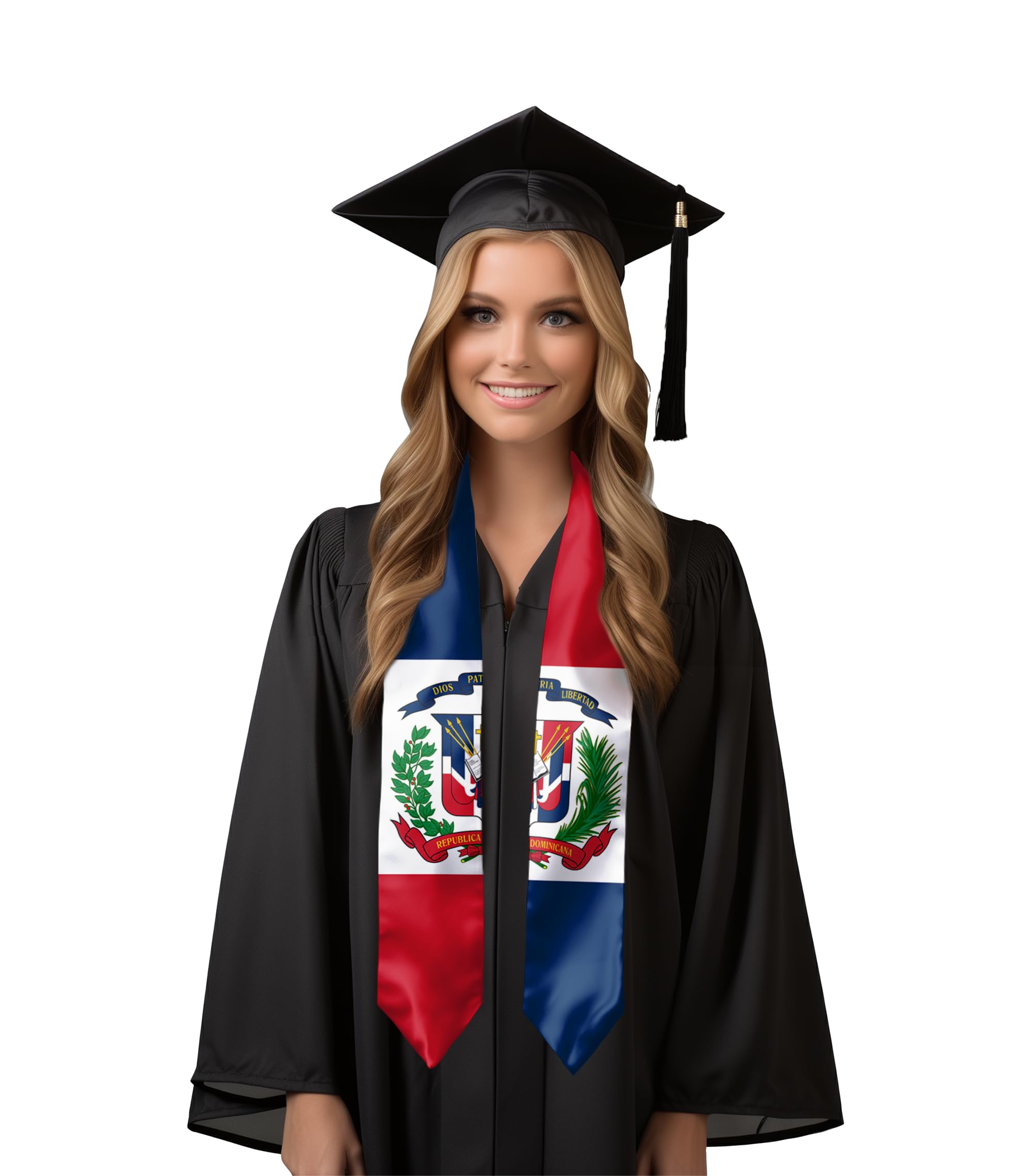 Civilos Unisex Graduation Stole - Honor Sash with Flag Design for Graduation Students | Perfect for Commencement Ceremonies, Academic Achievements & School Pride