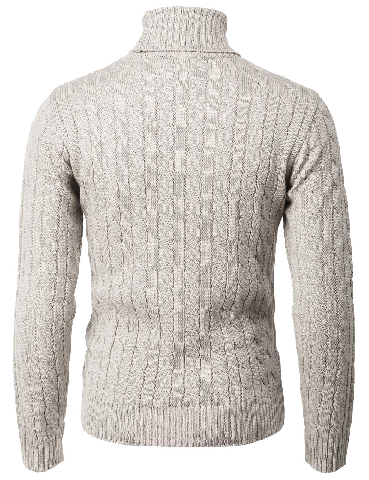 Men's Slim Fit Turtleneck Sweater - Warm Knit Pullover for Winter - Casual & Office Wear - H2H Thermal Long Sleeve Top for Cold Weather Outfits