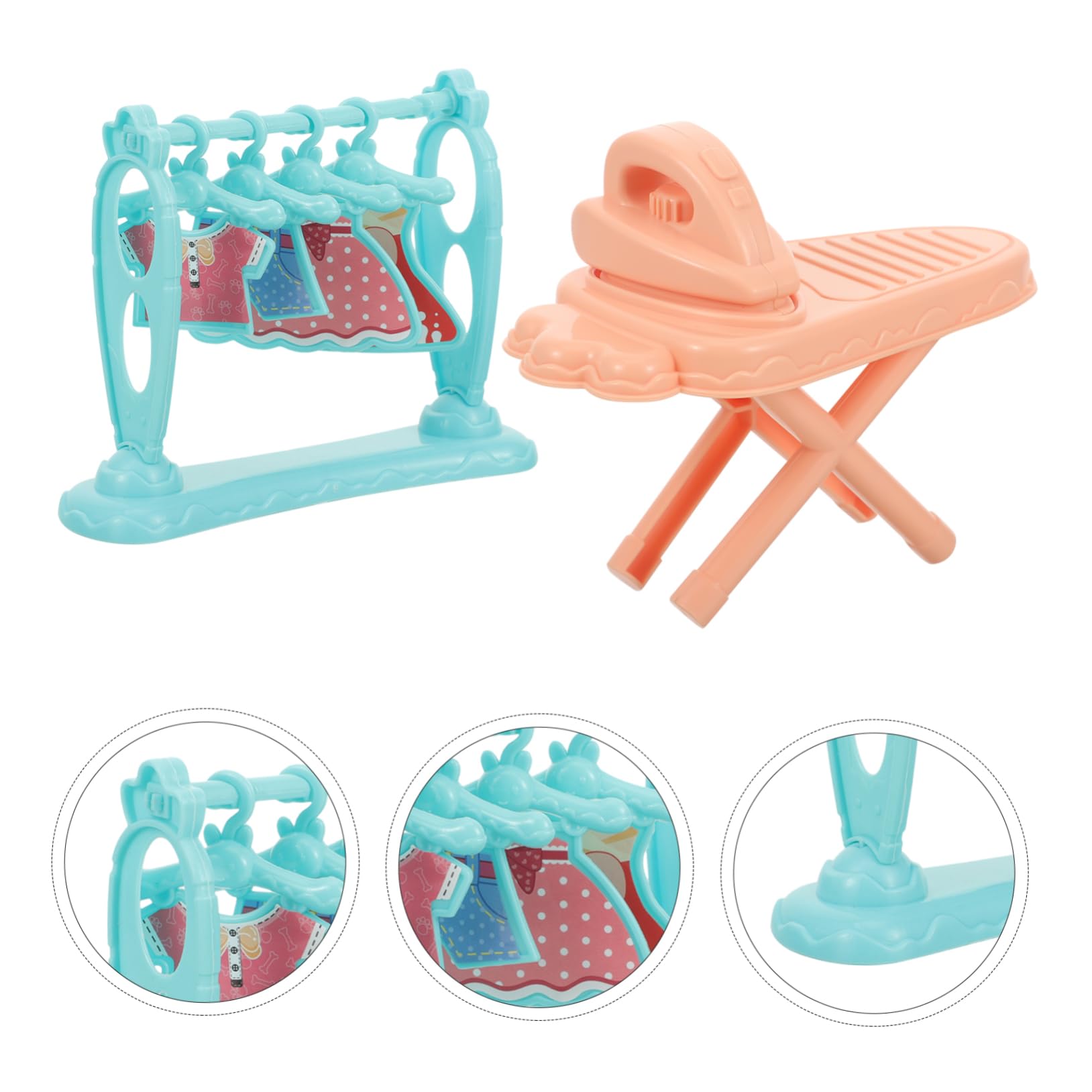 IWOWHERO 12-Piece Doll Clothes Storage Rack Set - Plastic Garment Organizer for Barbie & American Girl Doll Outfits - Perfect for Kids' Room Organization & Playtime Display
