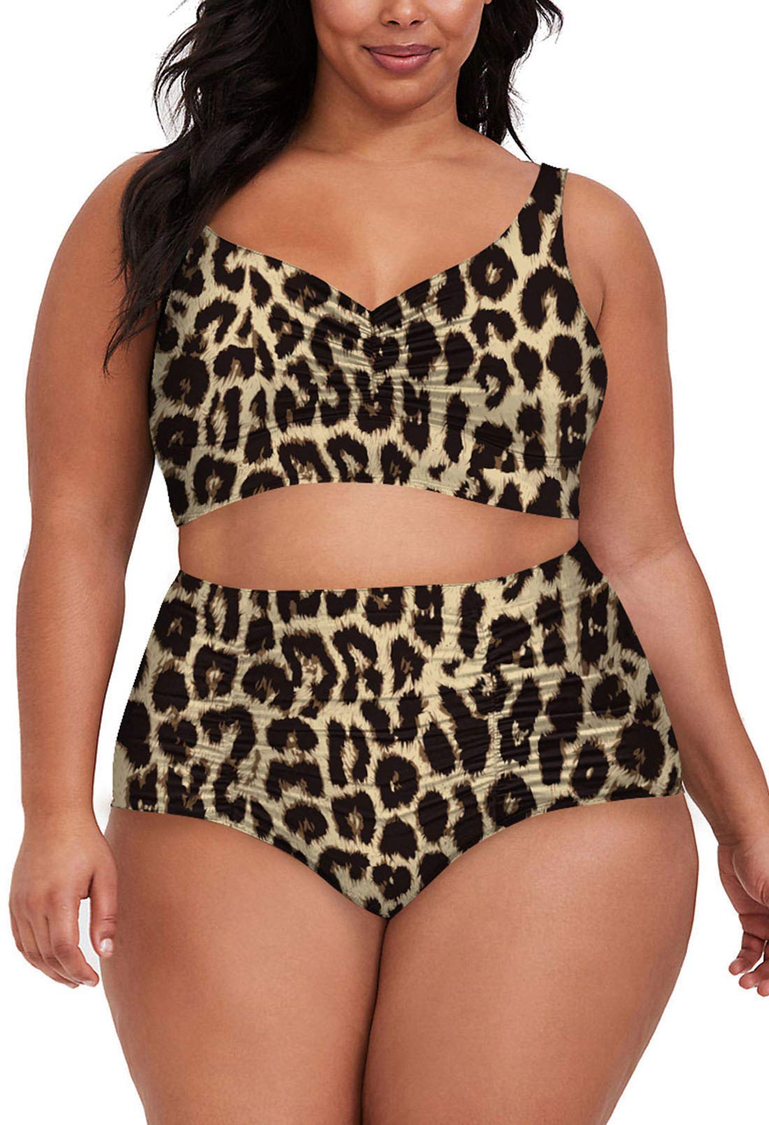 Plus Size High Waisted Bikini Set - Tummy Control Swimwear for Women | Beach & Pool