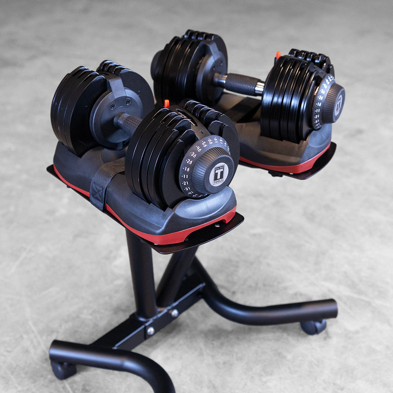 Body Solid Adjustable Dumbbell Set (11-66 lbs) - Home Gym Strength Training Equipment for Weight Lifting & Fitness Workouts
