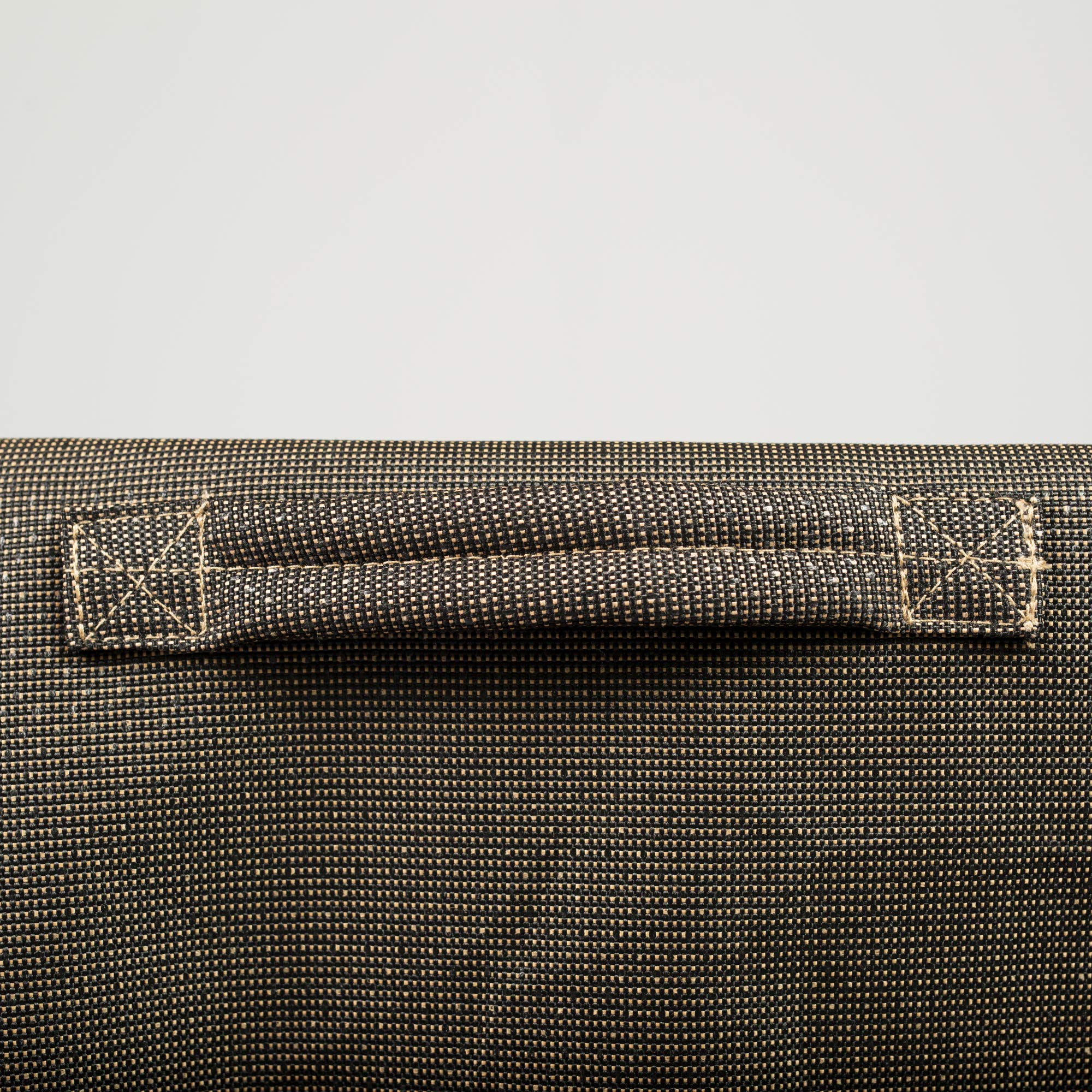 Premium StormBlock Hillside Patio Sofa Cover - Waterproof Outdoor Furniture Protector, Extra-Large Black & Tan Weave - Perfect for Patios, Decks & Backyard Furniture