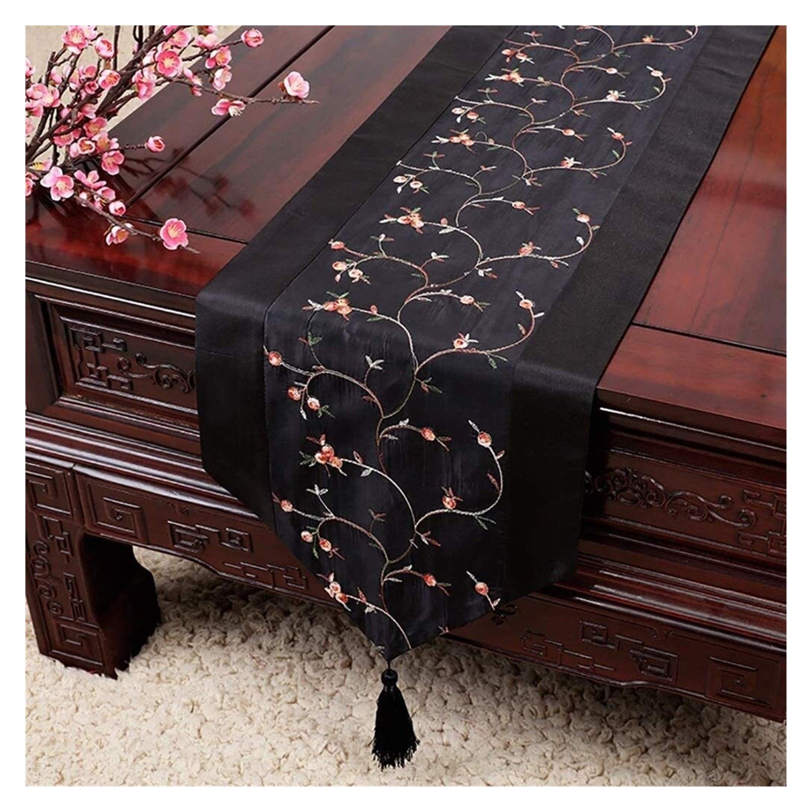 Farmhouse Style Table Runner for Dining Table - Plain Washable Kitchen Table Decor with Tassels - Perfect for Christmas, Thanksgiving, New Year & Home Decor - Ideal for Holiday Dinners, Family Gatherings & Everyday Dining Room Decorations