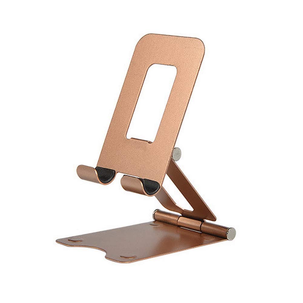 Universal Double Folding Adjustable Phone & Tablet Stand - Sturdy Desk Holder Mount for iPhone, Samsung, iPad - Perfect for Home Office, Video Calls & Hands-Free Viewing