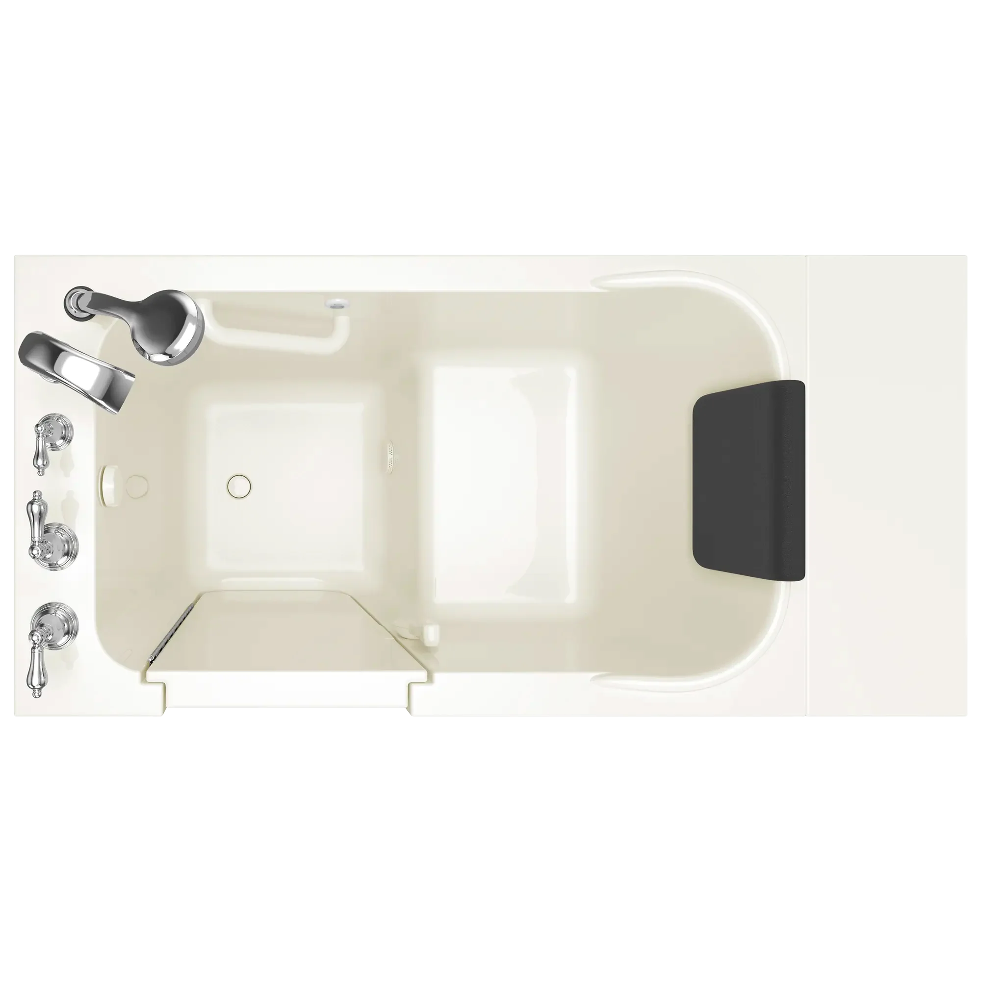 Premium 28 x 48 Inch Gelcoat Walk-in Bathtub with Soaker System & Left-Hand Drain Faucet - Ideal for Elderly Safety & Relaxing Spa Experience at Home