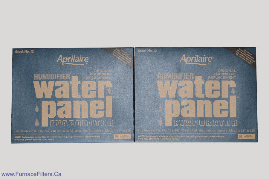 Aprilaire 12 Humidifier Water Panel Replacement - Compatible with Models 112, 136, 224, 440, 445A (2-Pack) - Perfect for Home HVAC System Maintenance and Winter Indoor Air Moisturizing