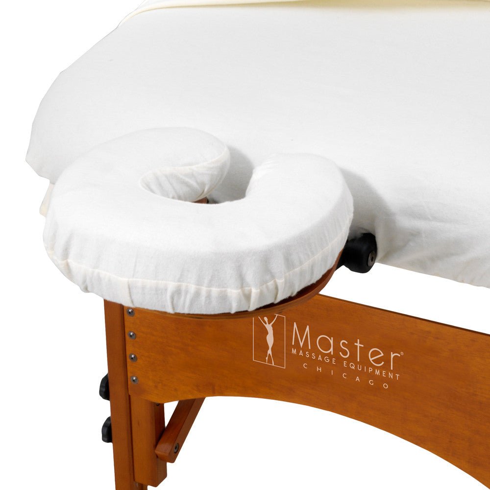Universal Face Pillow Cushion for Massage - 6 Pack Cream Cotton Headrest Covers - Soft & Breathable - Machine Washable - Perfect for Spa, Salon, and Home Relaxation