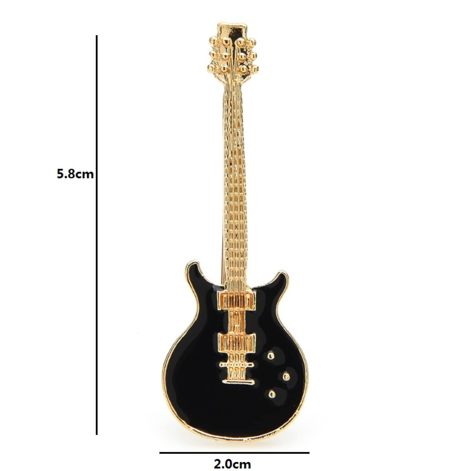 Stylish Enamel Guitar Brooches for Women & Men - Music Instrument Jewelry Pins for Parties, Casual Wear & Office Outfits - Perfect Gift for Musicians & Music Lovers - Ideal for Concerts, Date Nights & Special Occasions