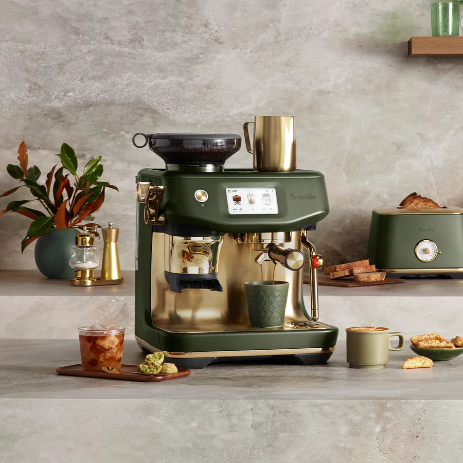 Breville The Barista Touch Impress Brass Collection Espresso Machine - Premium Home Coffee Maker for Latte & Cappuccino - Perfect for Coffee Enthusiasts & Home Baristas