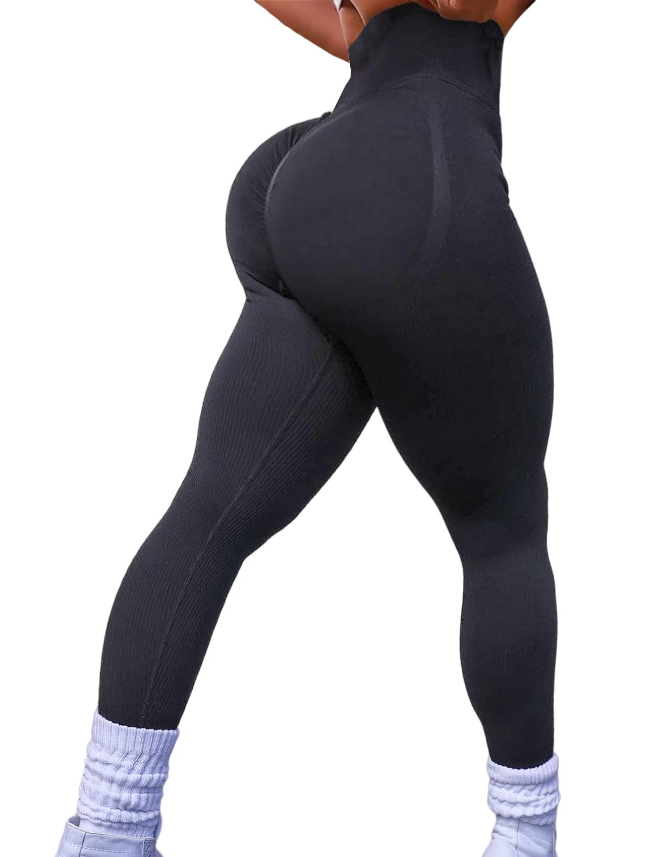 Danysu Women's Scrunch Butt Lifting Leggings - High Waisted Tummy Control Yoga Pants for Workout, Gym & Everyday Wear