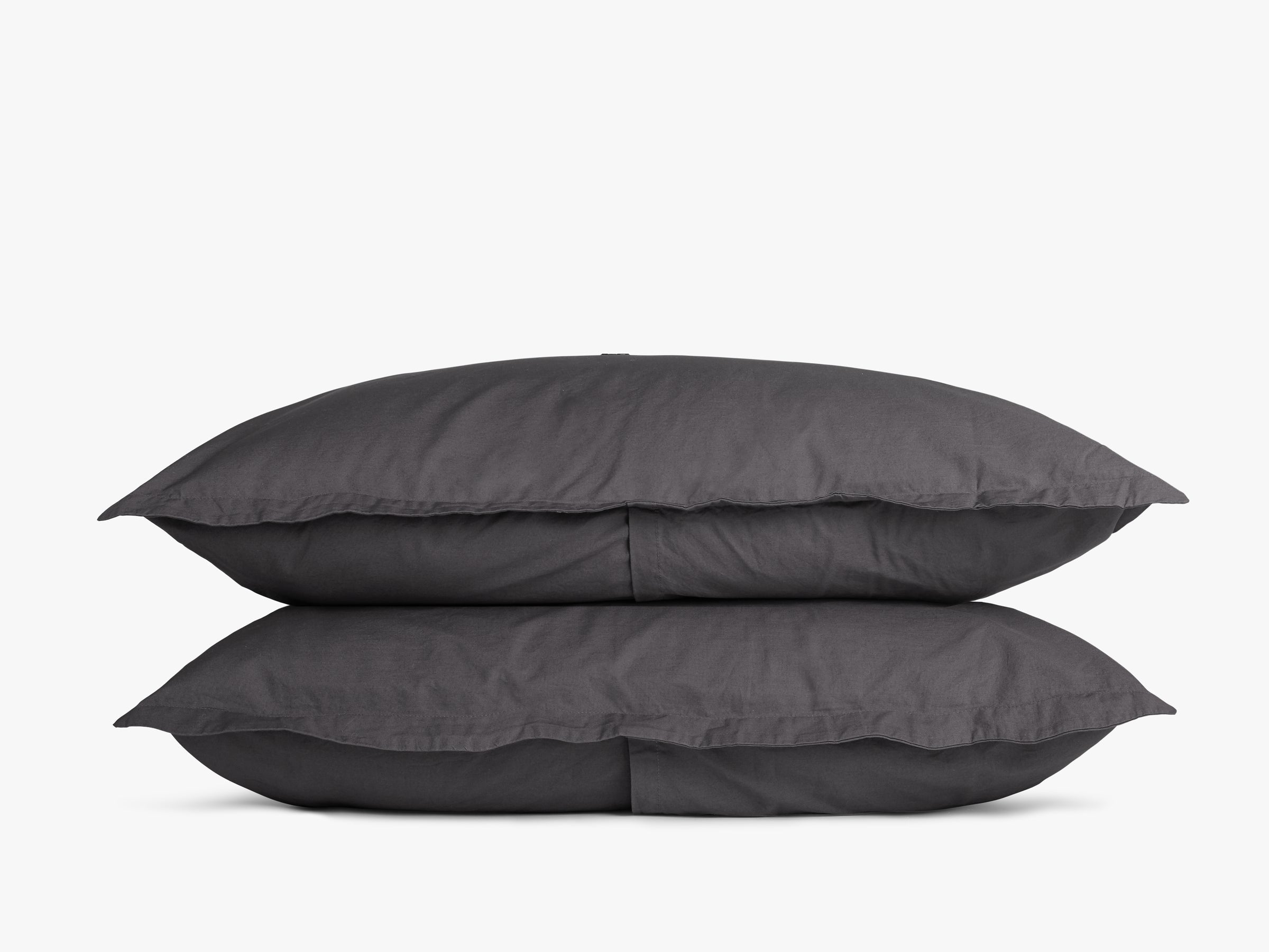 Premium Percale Sham Set - Soft & Breathable 100% Cotton Pillow Covers (Slate) - Perfect for Bedroom, Guest Room & Hotel Decor