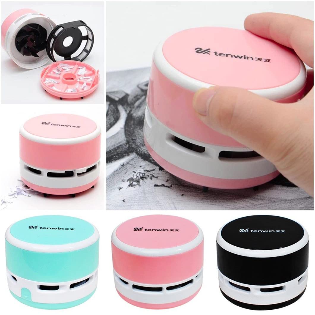 Mini Cordless Handheld Vacuum Cleaner for Keyboard, Desk & Home - Portable USB Desktop Dust Sweeper for Office, School, Computer & Car - Compact Rolin Roly Vacuum for Crumbs, Pet Hair & Small Debris Cleaning