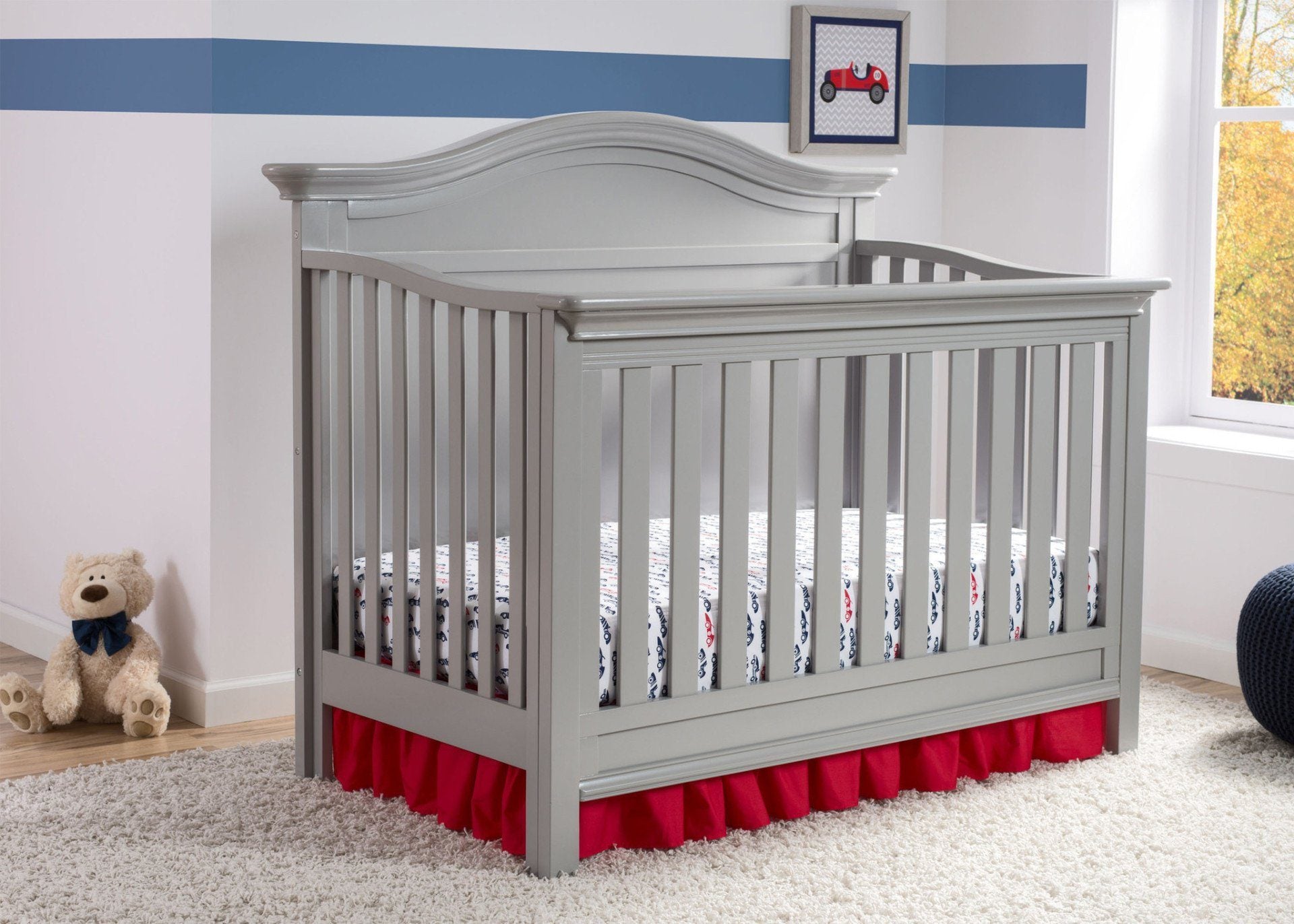 Bethpage 4-in-1 Convertible Baby Crib - Toddler Bed, Daybed & Full-Size Bed - Safe & Stylish Nursery Furniture for Boys & Girls - Perfect for Newborns to Teens Bedroom