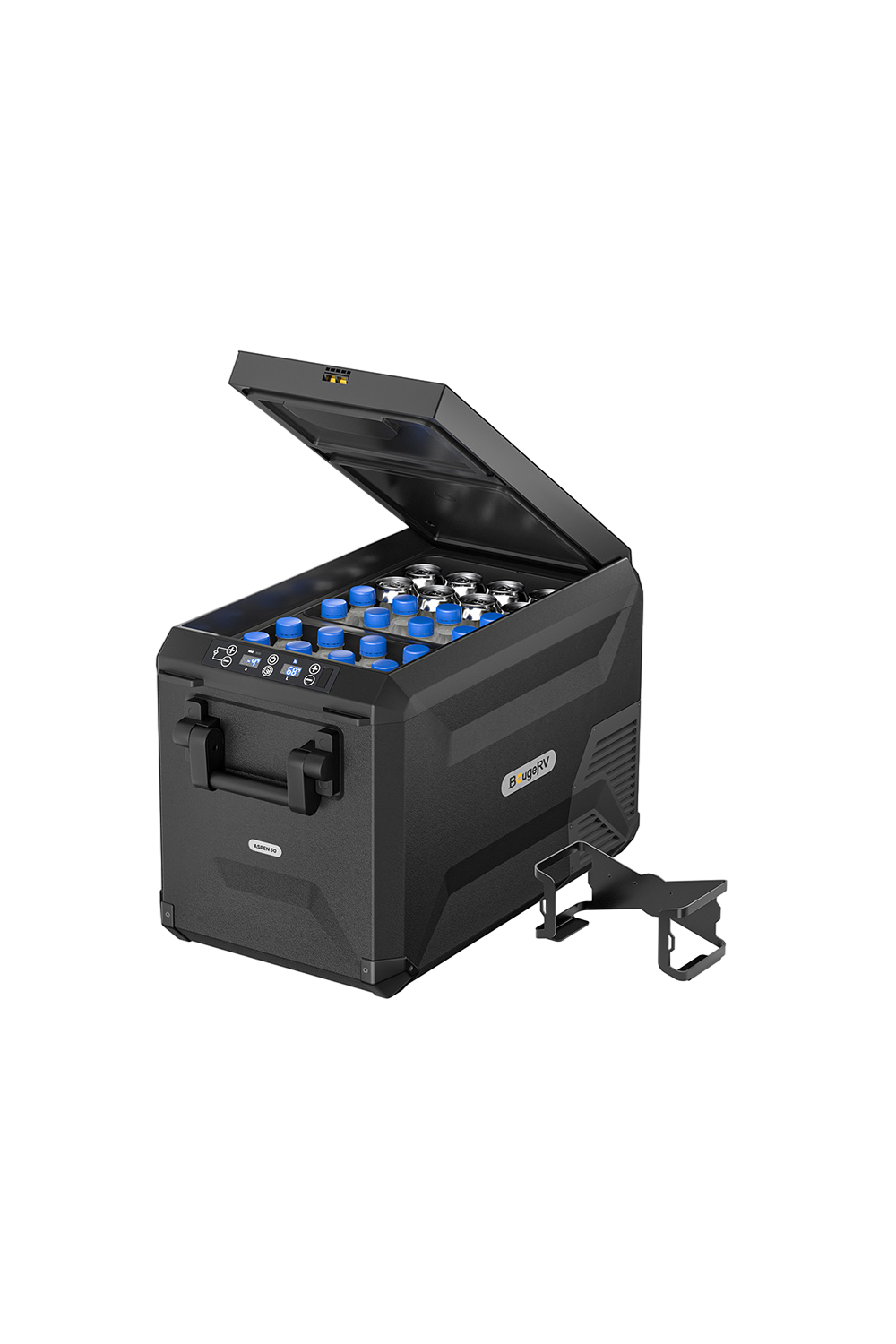 BougeRV ASPEN 30 12V 34QT Portable Car Refrigerator with 220Wh Backup Battery - Perfect for Road Trips, Camping & Outdoor Adventures