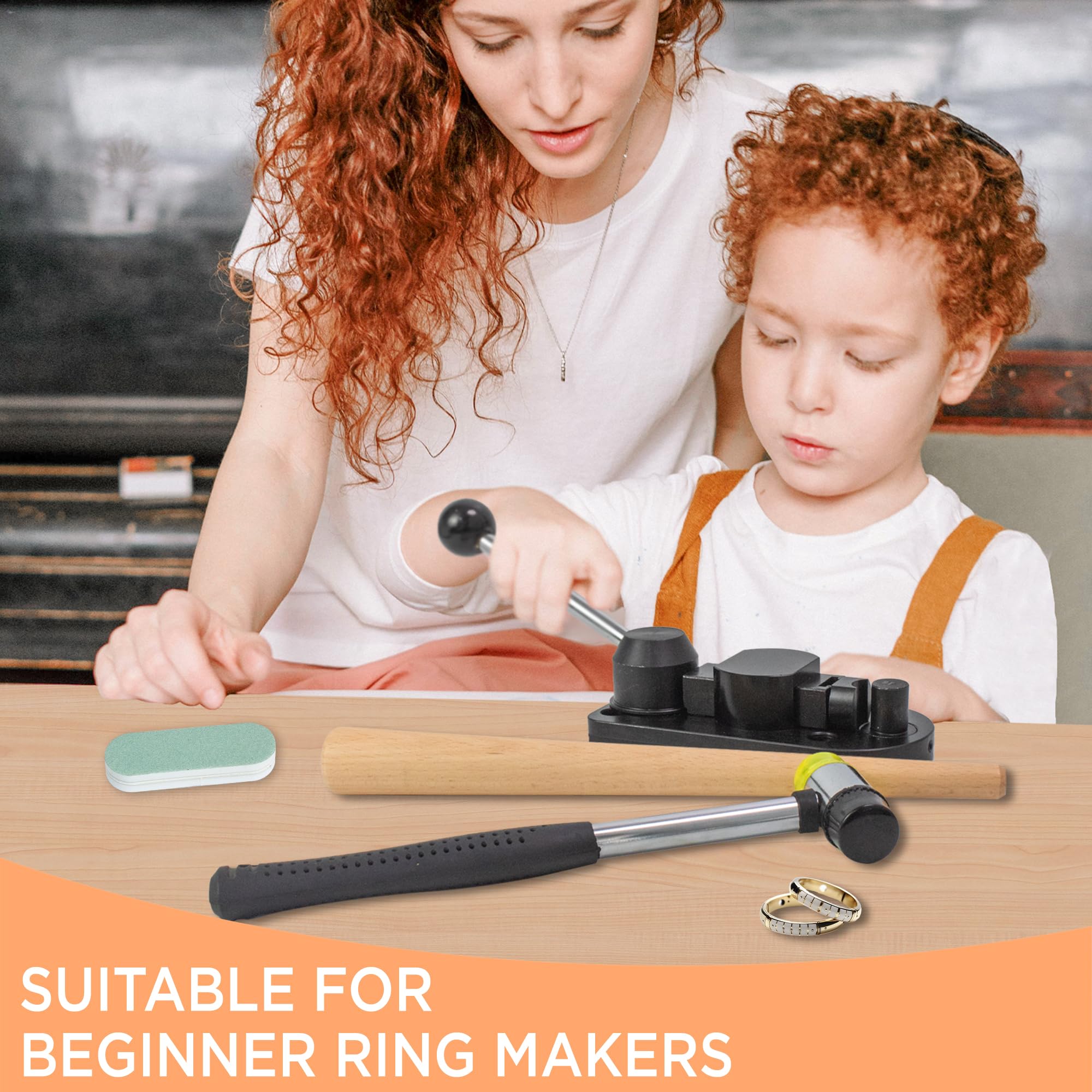 NEEDLENEST Professional 3-in-1 Ring Bender Tool Kit - Heavy Duty Spoon Ring Maker Machine with Jewelry Saw Bow for DIY Jewelry Making | Perfect for Crafting Unique Spoon Rings, Bracelets & Handmade Jewelry Accessories